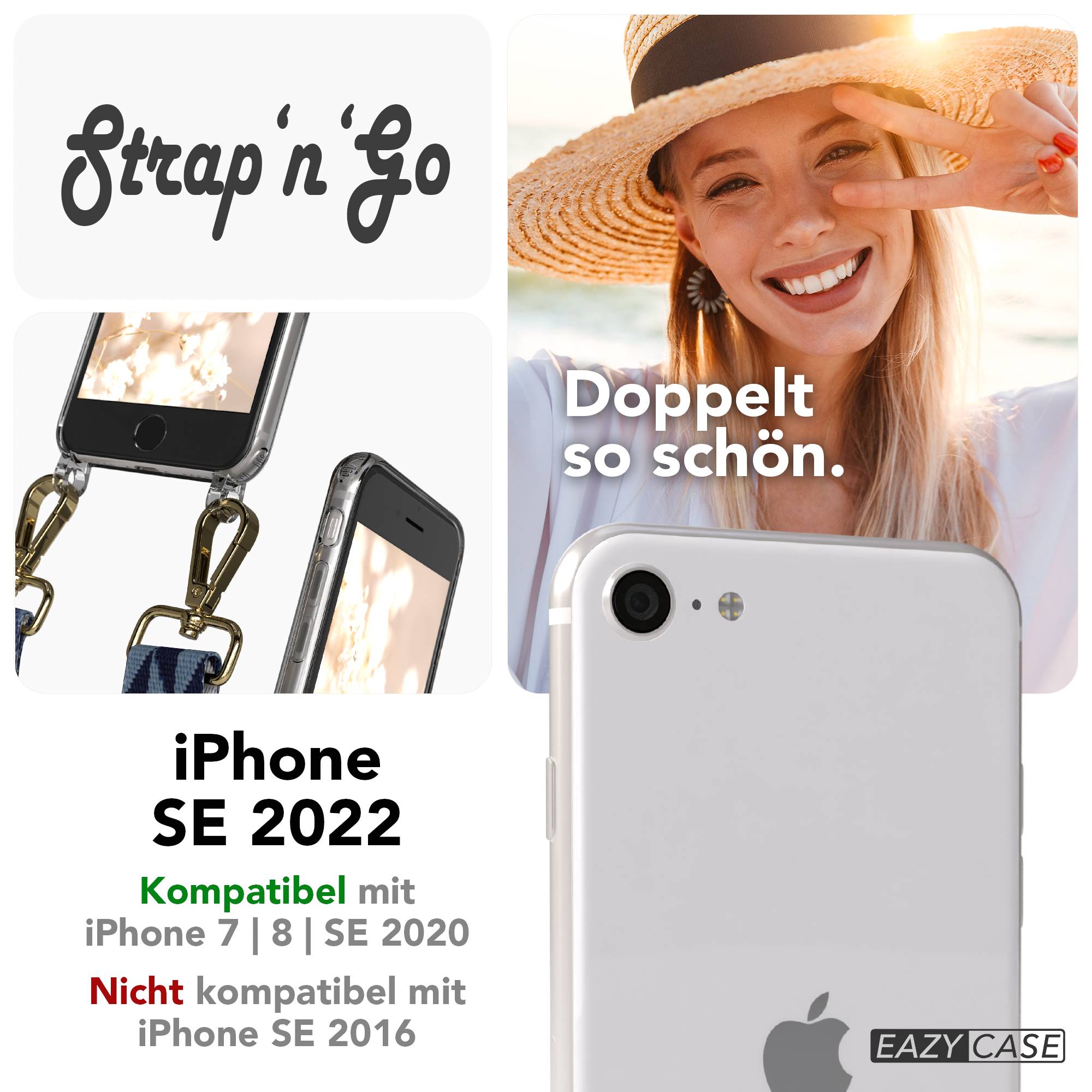 iPhone SE Handykette mit verstellbarem Band und Hülle von EAZY CASE