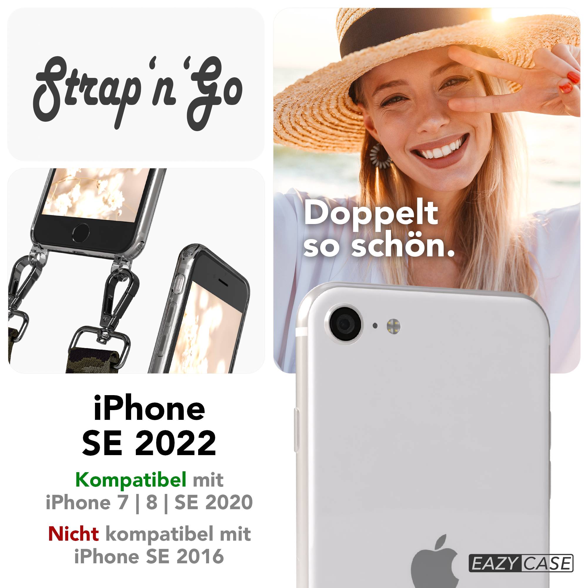 iPhone SE Handykette mit verstellbarem Band und Hülle von EAZY CASE