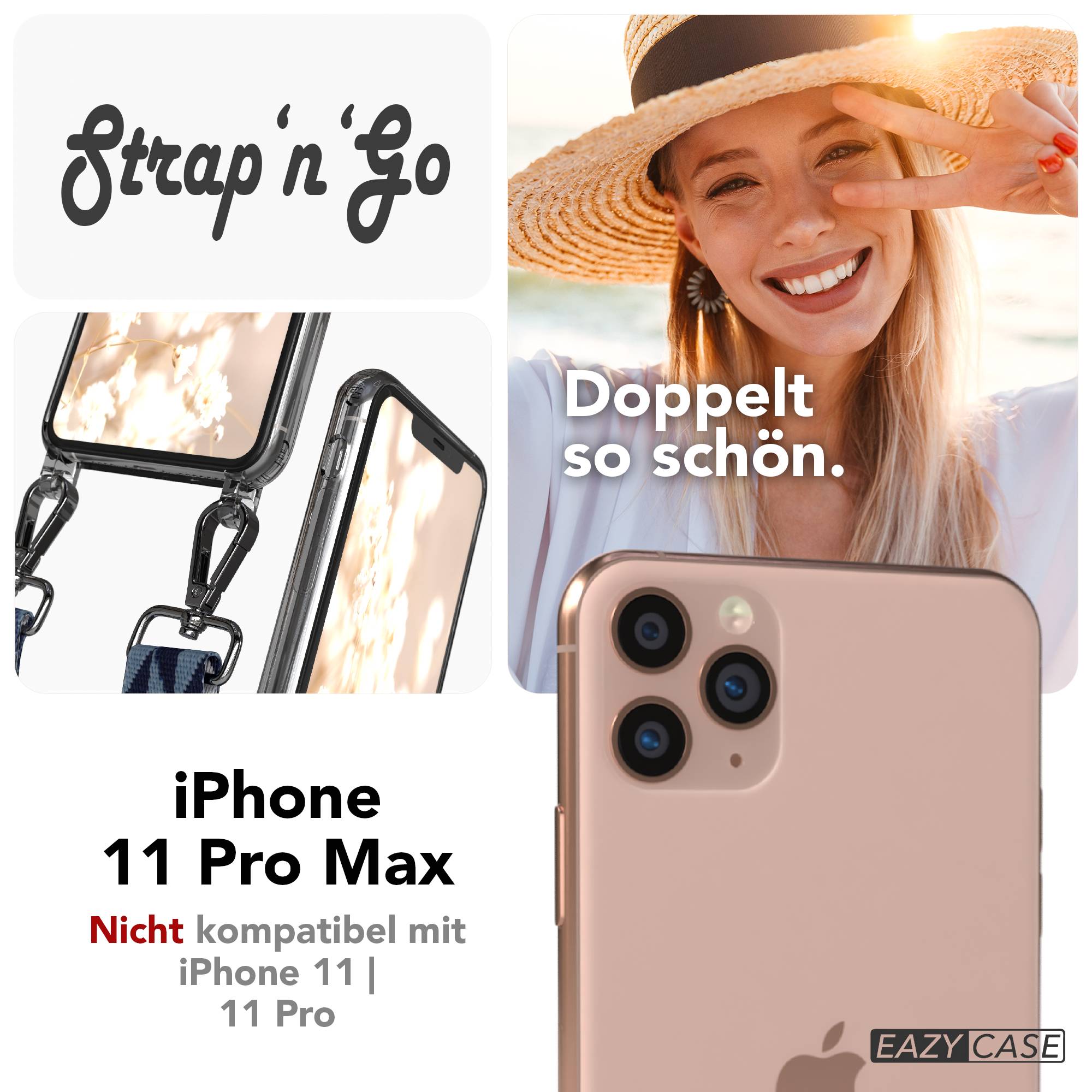 iPhone 11 Pro Max Handykette mit verstellbarem Boho Trageriemen von EAZY CASE