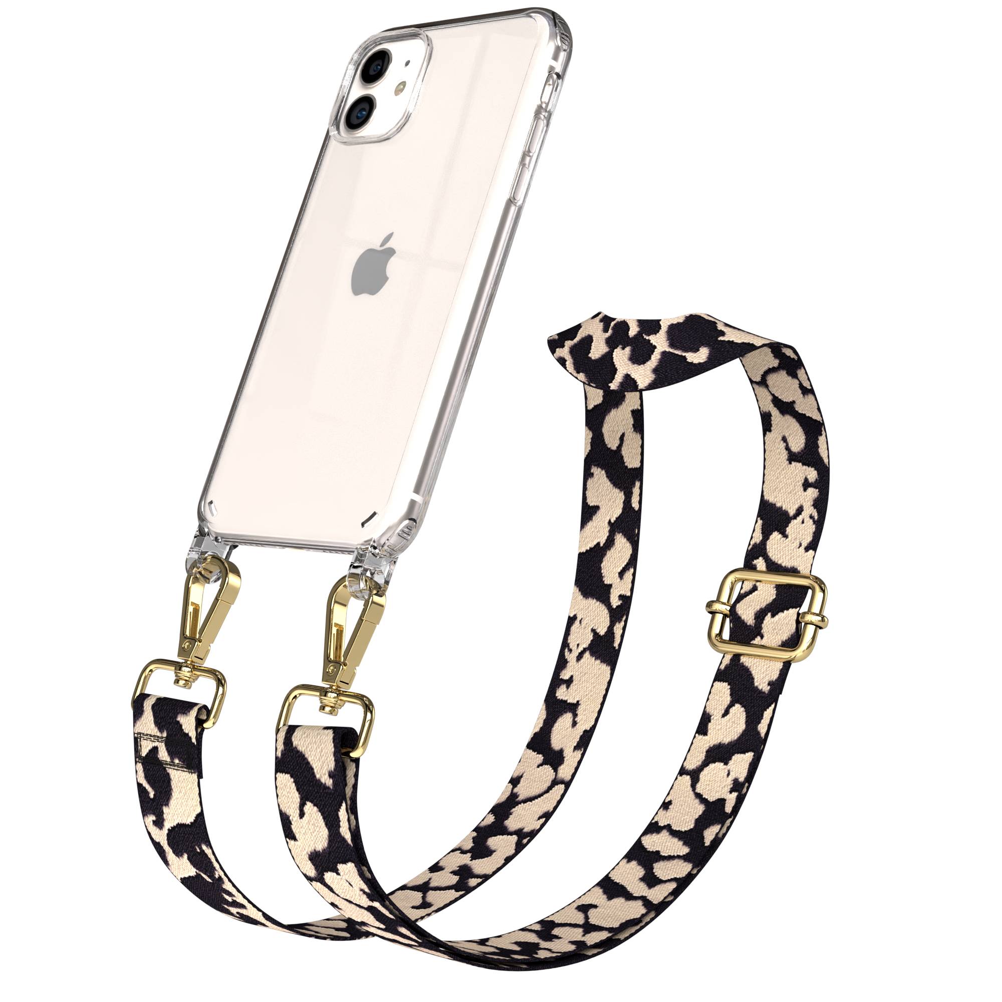 iPhone 11 Handykette verstellbar mit Boho Band Polyester Metallapplikationen
