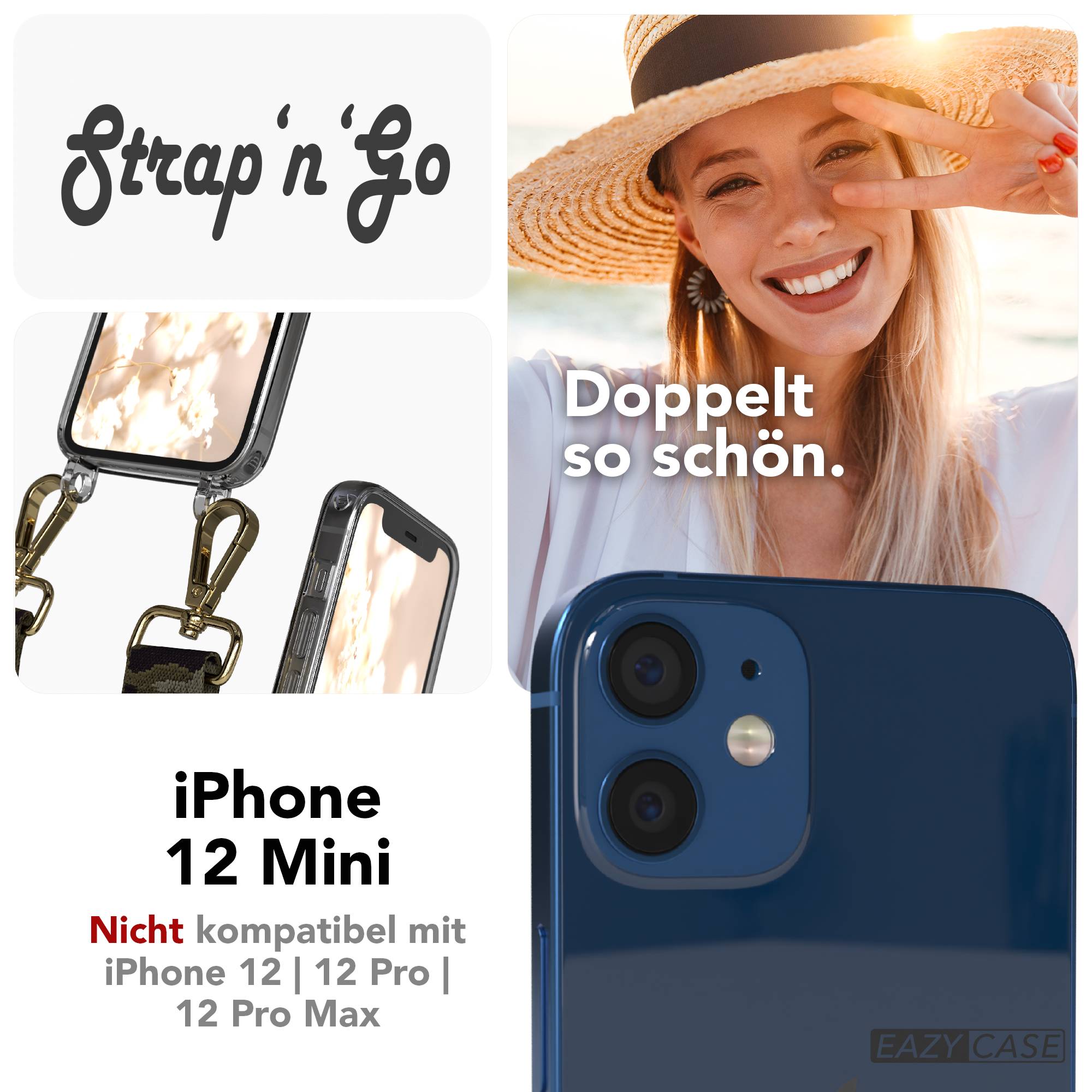 iPhone 12 Mini Handykette mit verstellbarem Boho Band von EAZY CASE