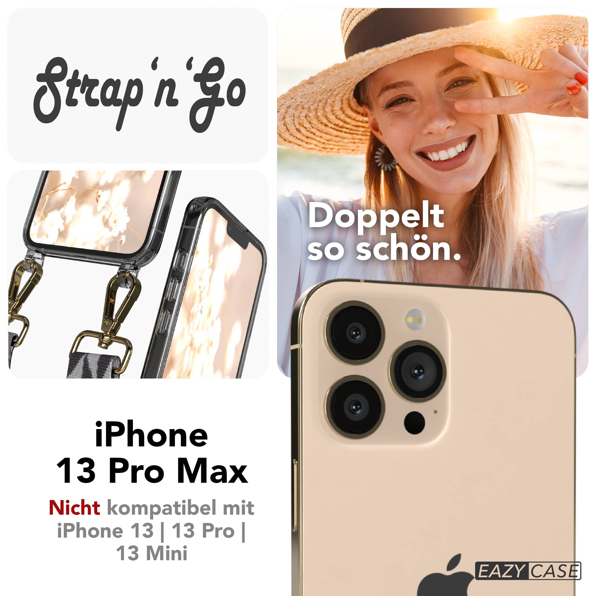 iPhone 13 Pro Max Handykette mit Boho Band verstellbar EAZY CASE