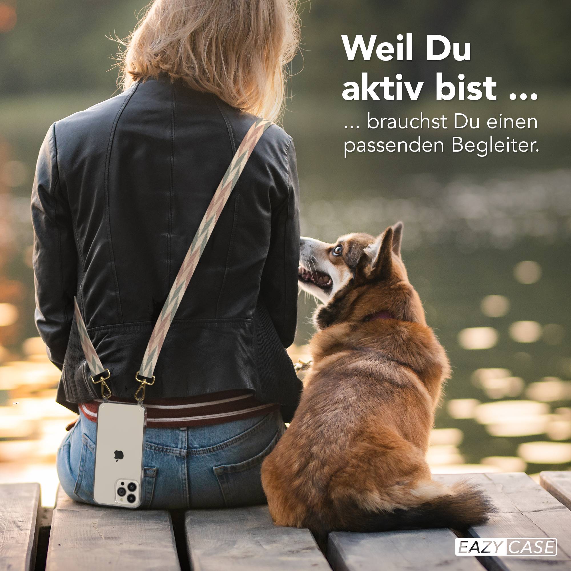 iPhone 13 Pro Max Handykette mit Boho Band verstellbar EAZY CASE