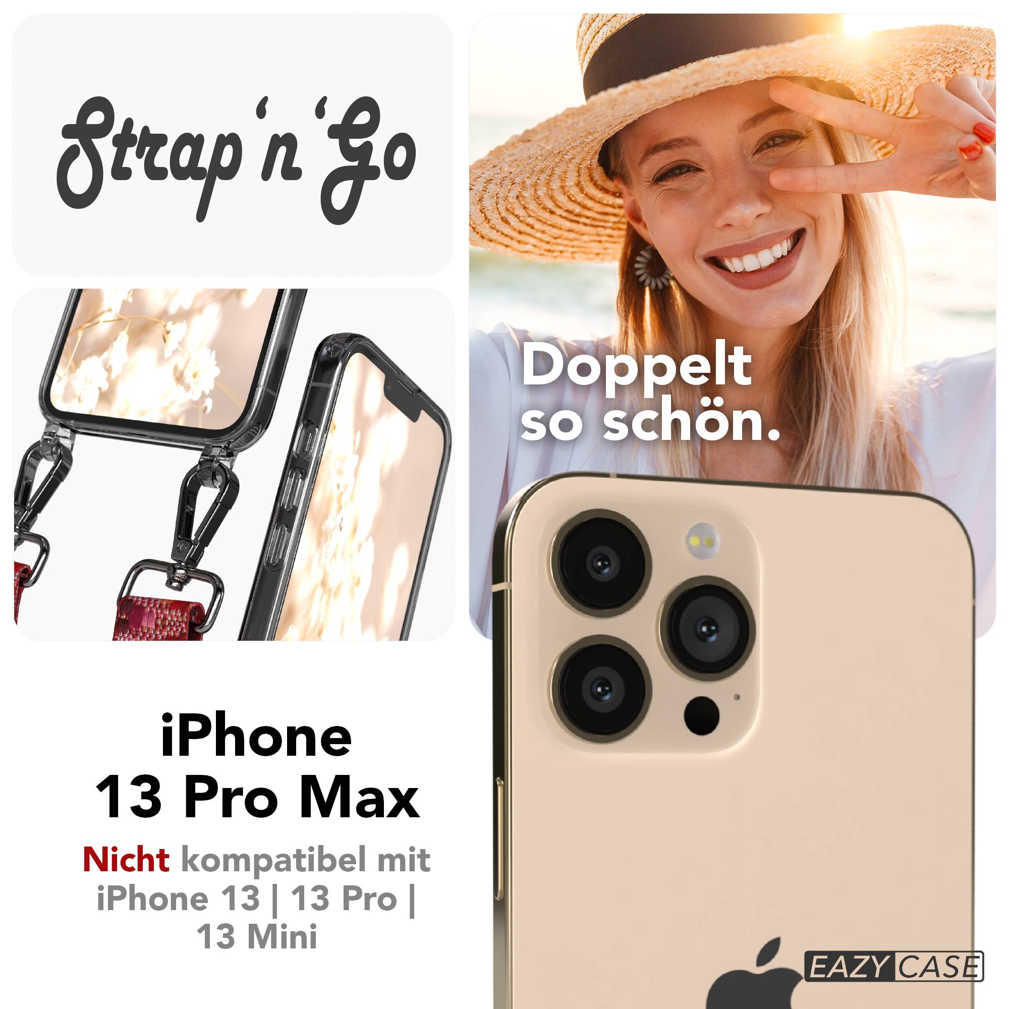 iPhone 13 Pro Max Handykette mit Boho Band verstellbar EAZY CASE