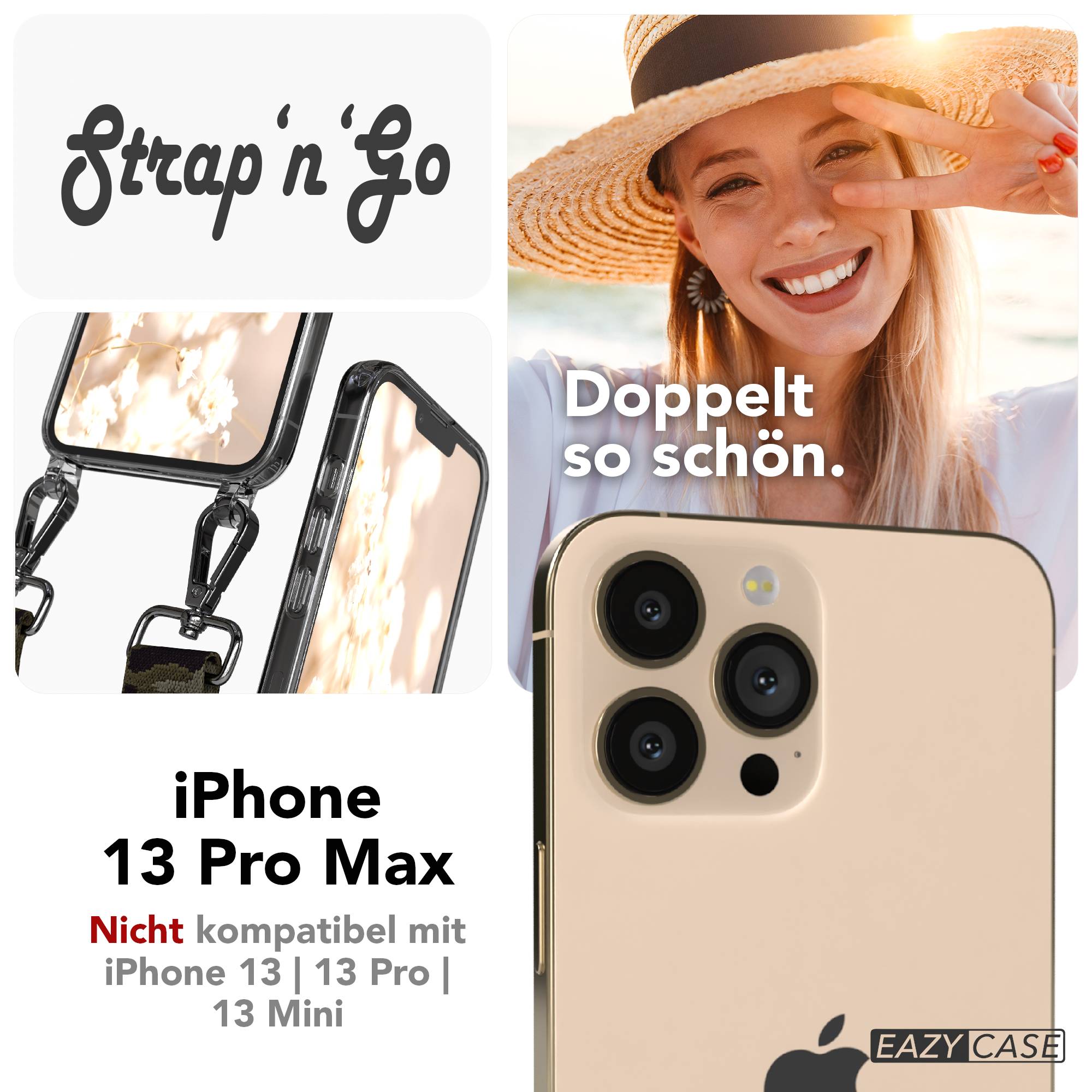 iPhone 13 Pro Max Handykette mit Boho Band verstellbar EAZY CASE