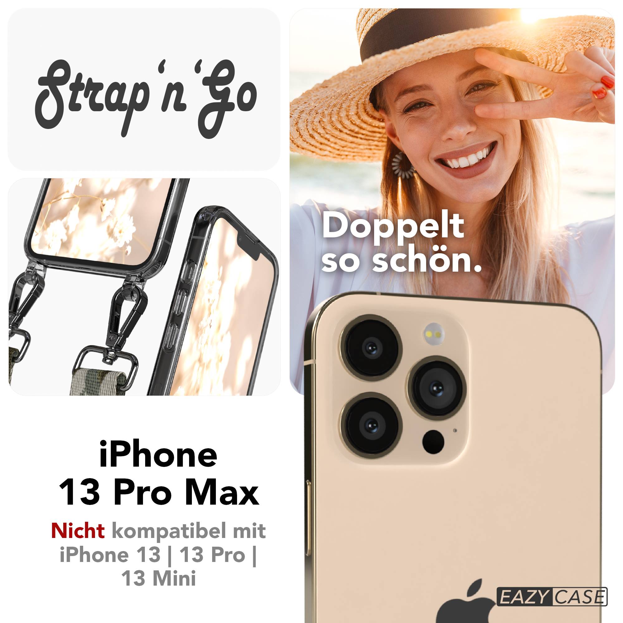iPhone 13 Pro Max Handykette mit Boho Band verstellbar EAZY CASE