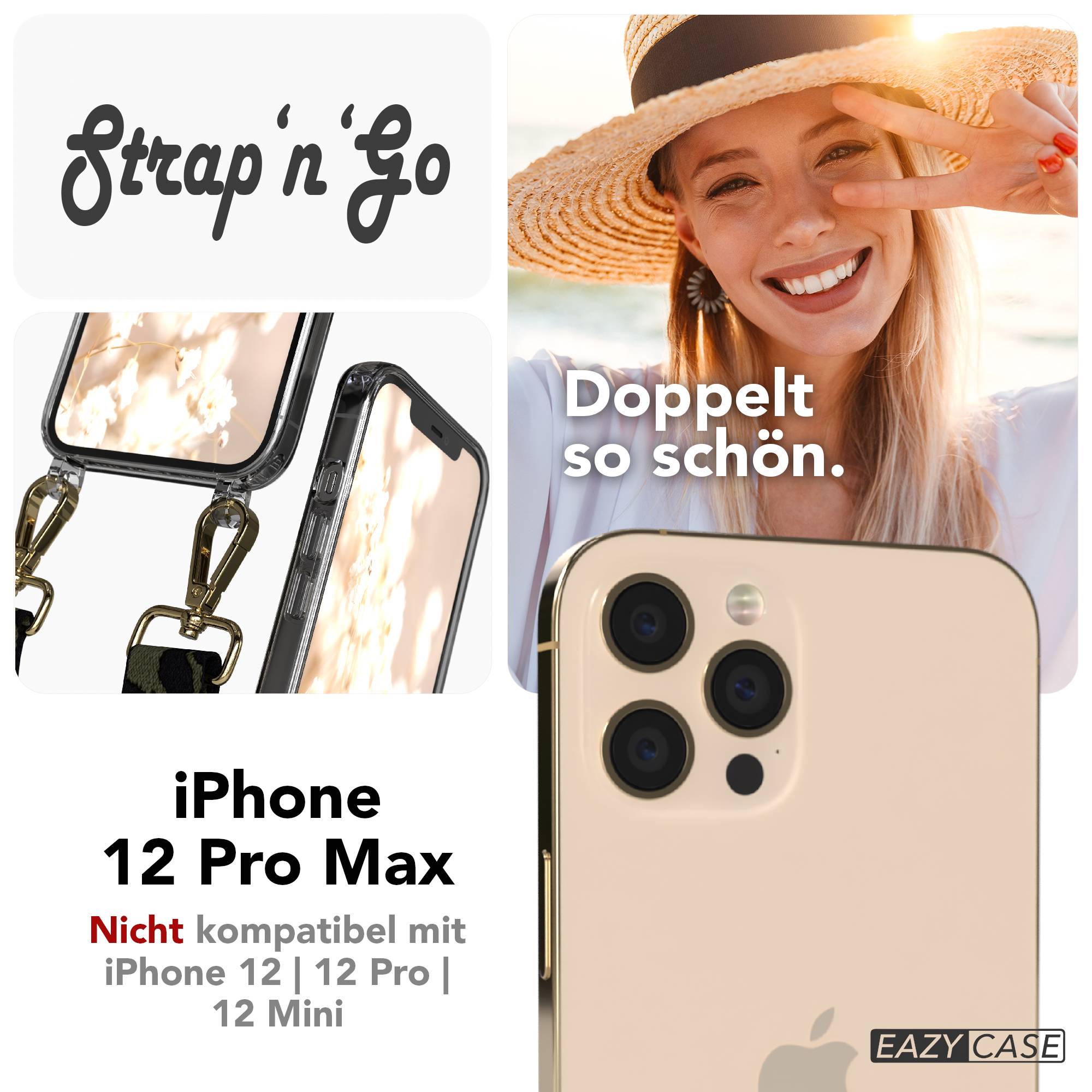 iPhone 12 Pro Max Handykette mit verstellbarem Boho Band von EAZY CASE