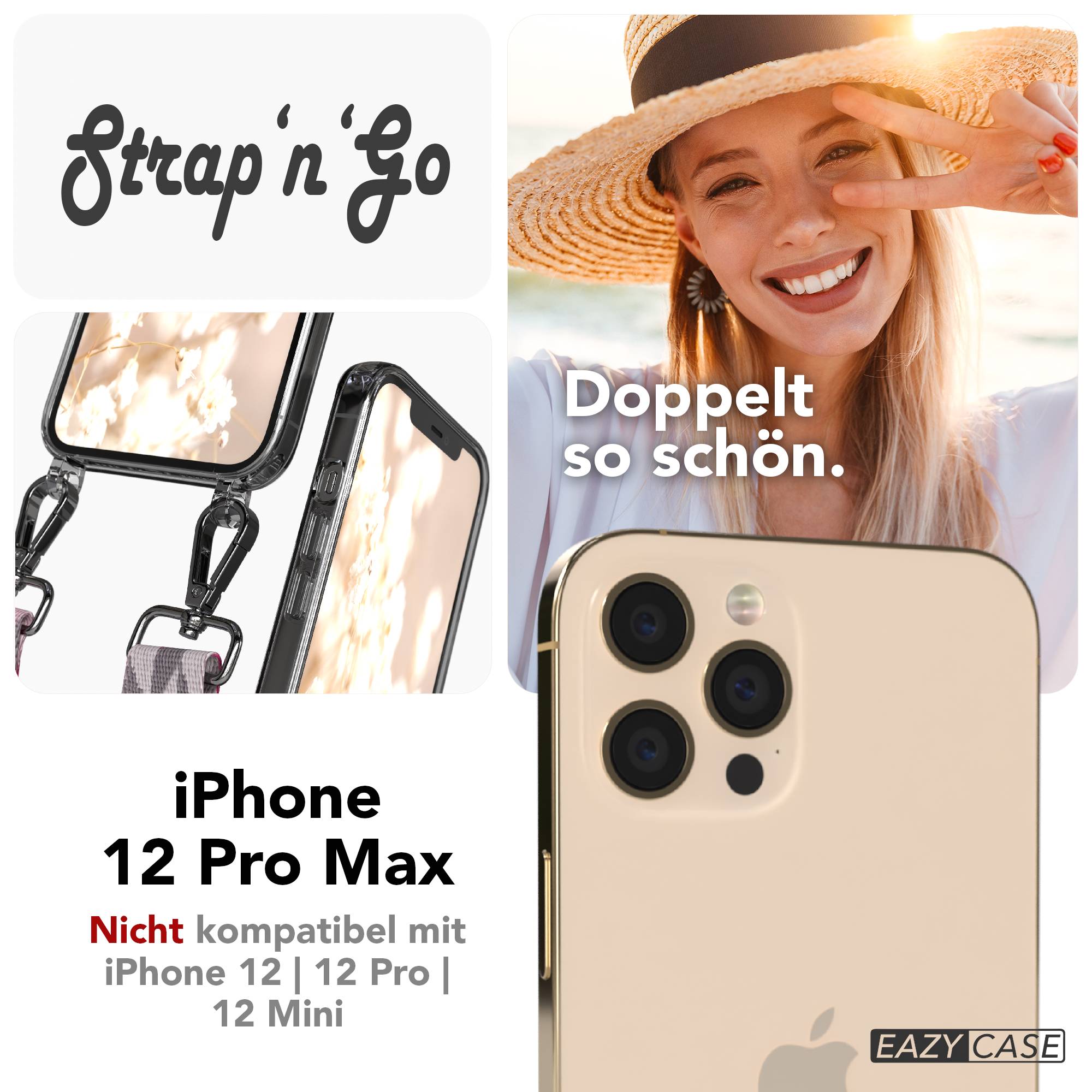 iPhone 12 Pro Max Handykette mit verstellbarem Boho Band von EAZY CASE