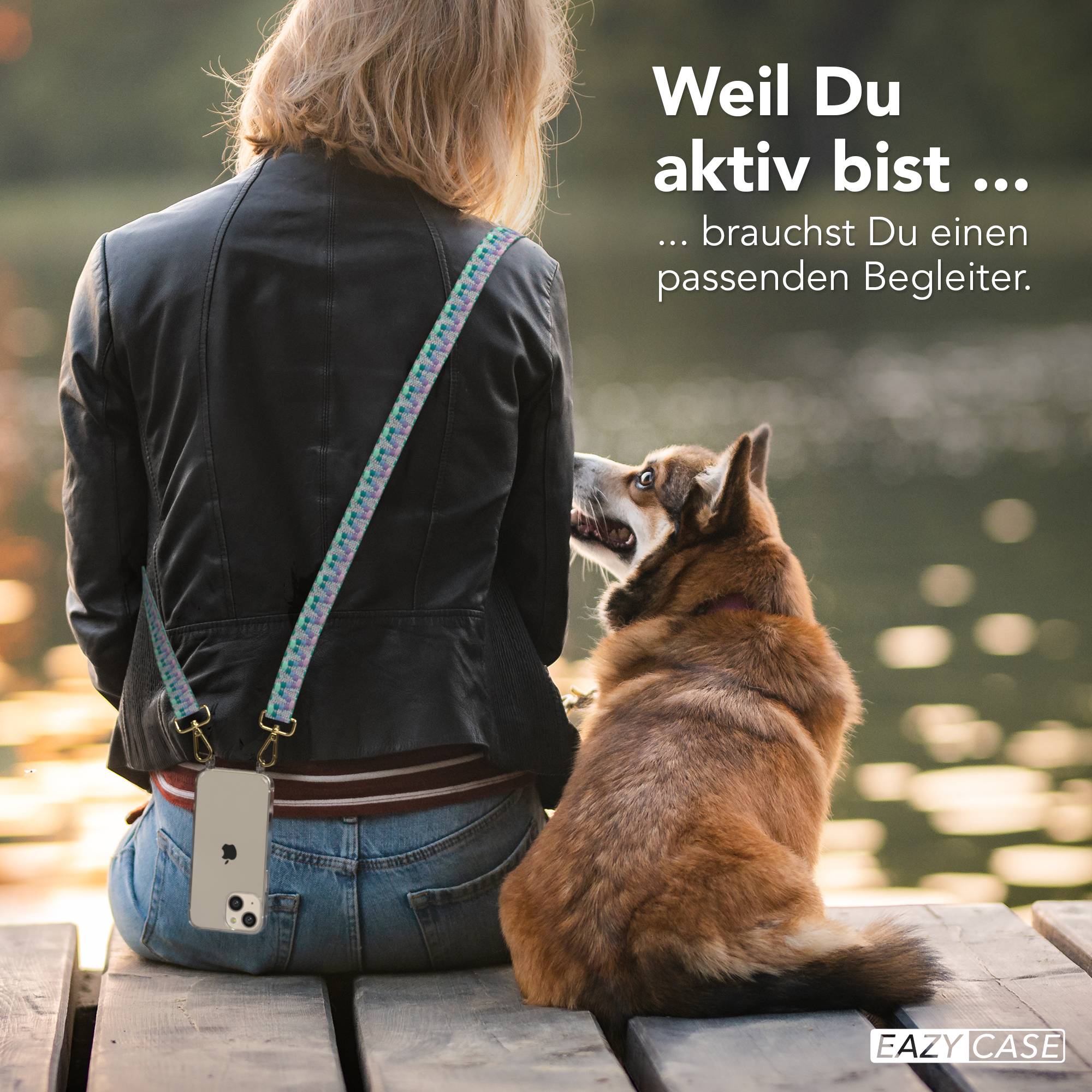 iPhone 13 Mini Handykette mit verstellbarem Band und Boho Design