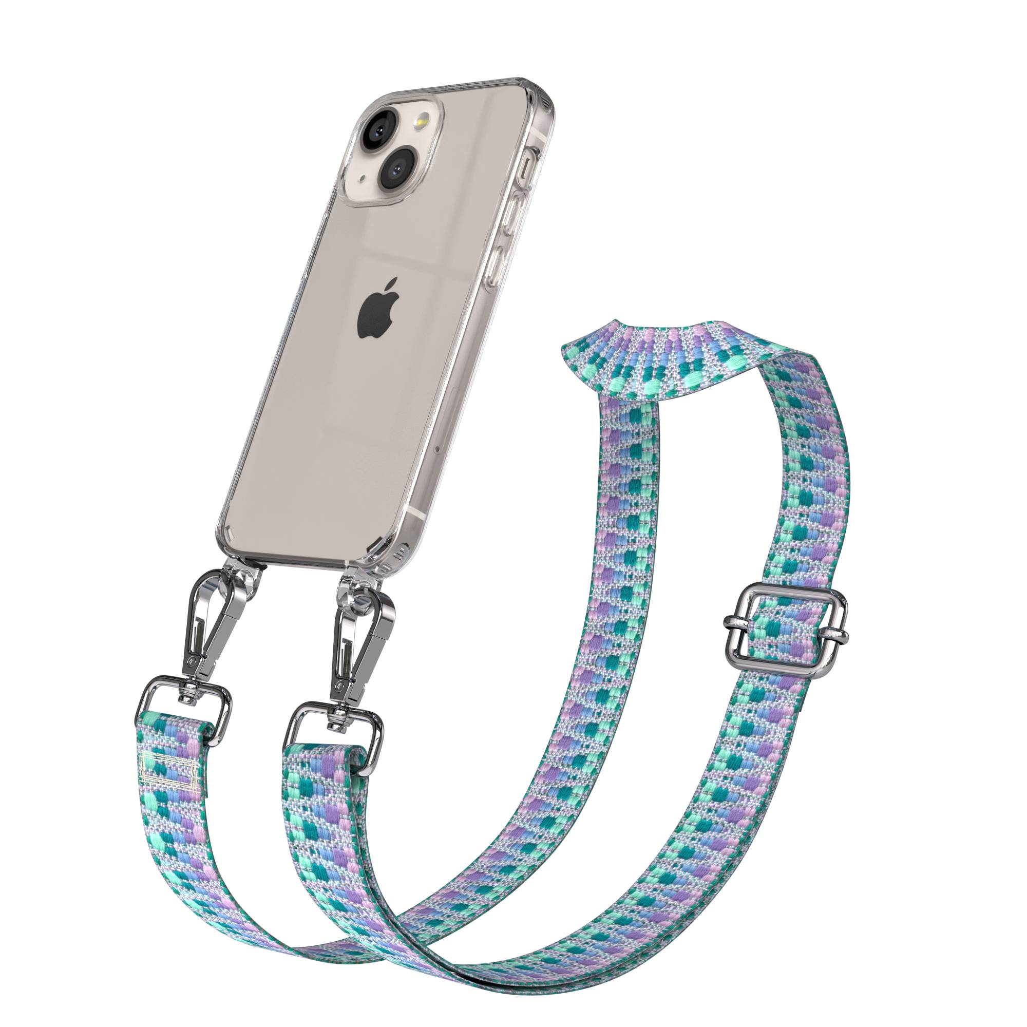 iPhone 13 Mini Handykette mit verstellbarem Band und Boho Design