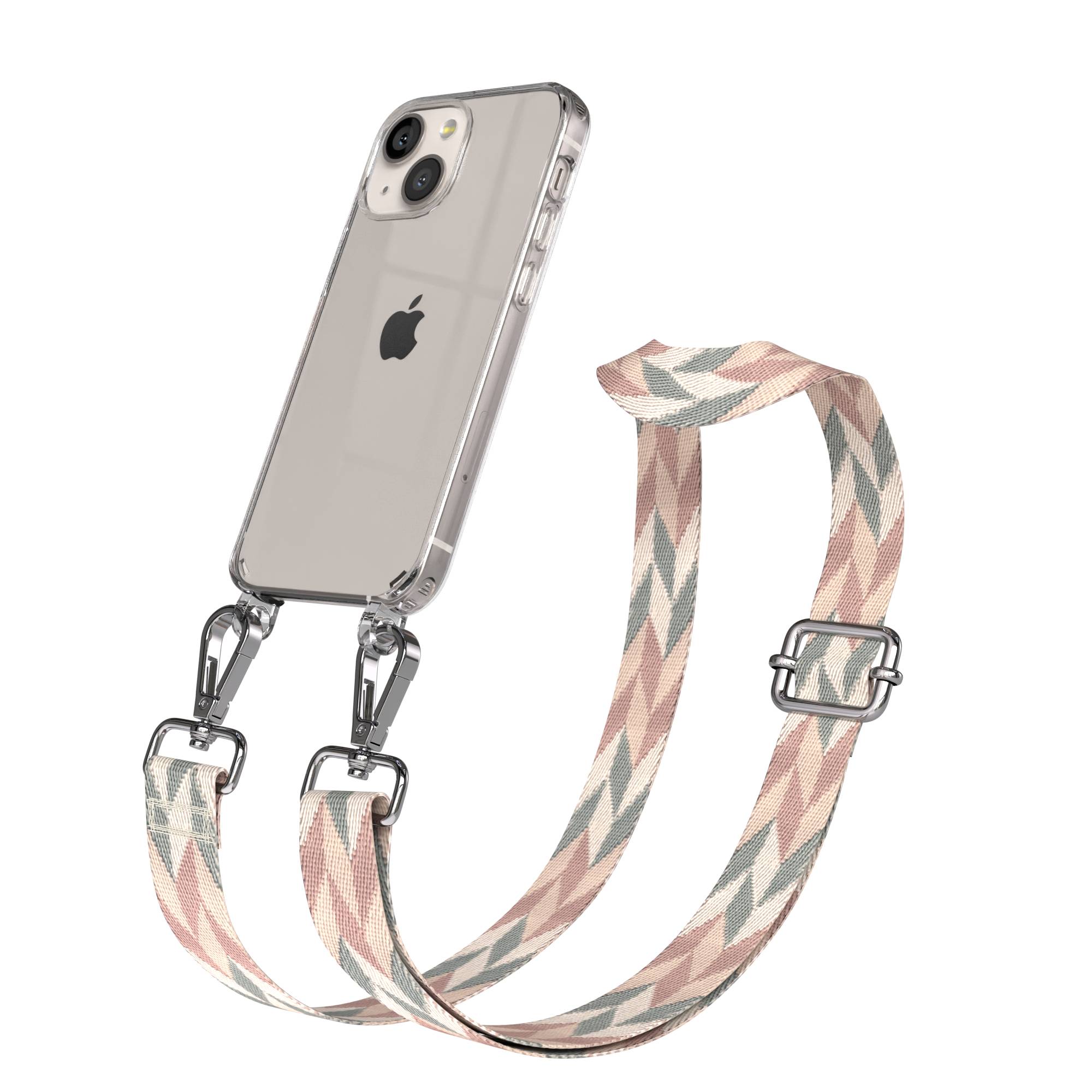 iPhone 13 Mini Handykette mit verstellbarem Band und Boho Design