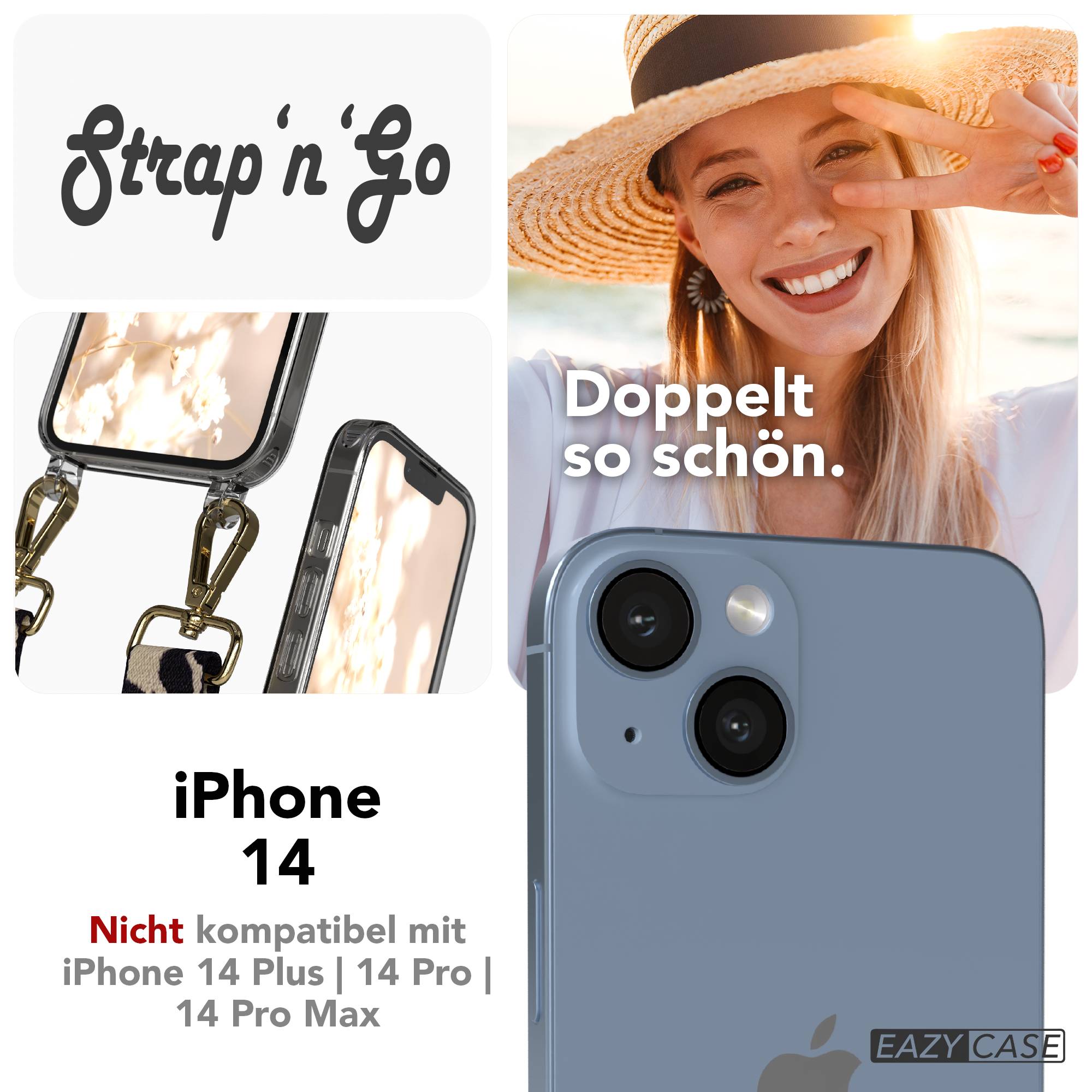iPhone 14 Handykette mit verstellbarem Boho Band von EAZY CASE