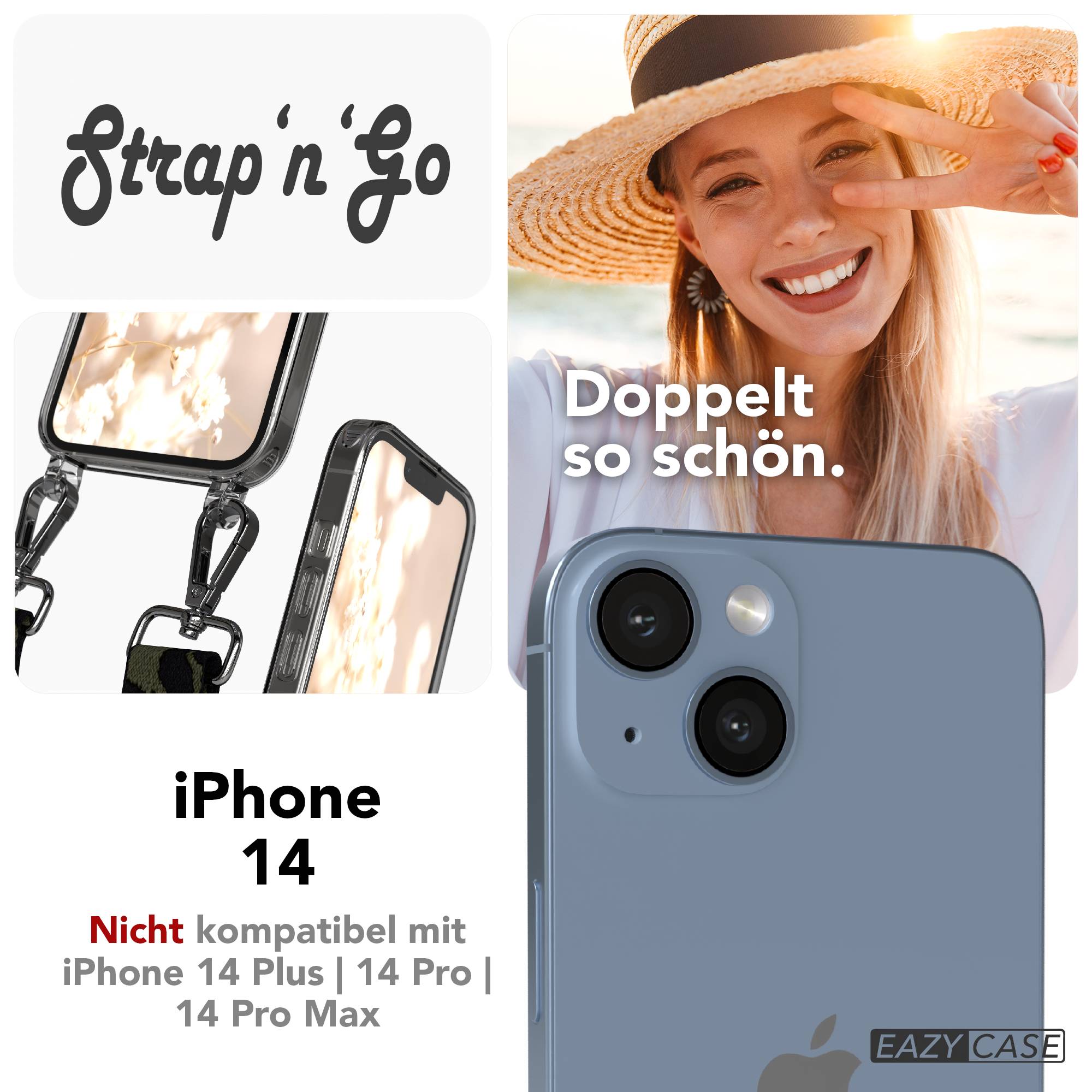 iPhone 14 Handykette mit verstellbarem Boho Band von EAZY CASE