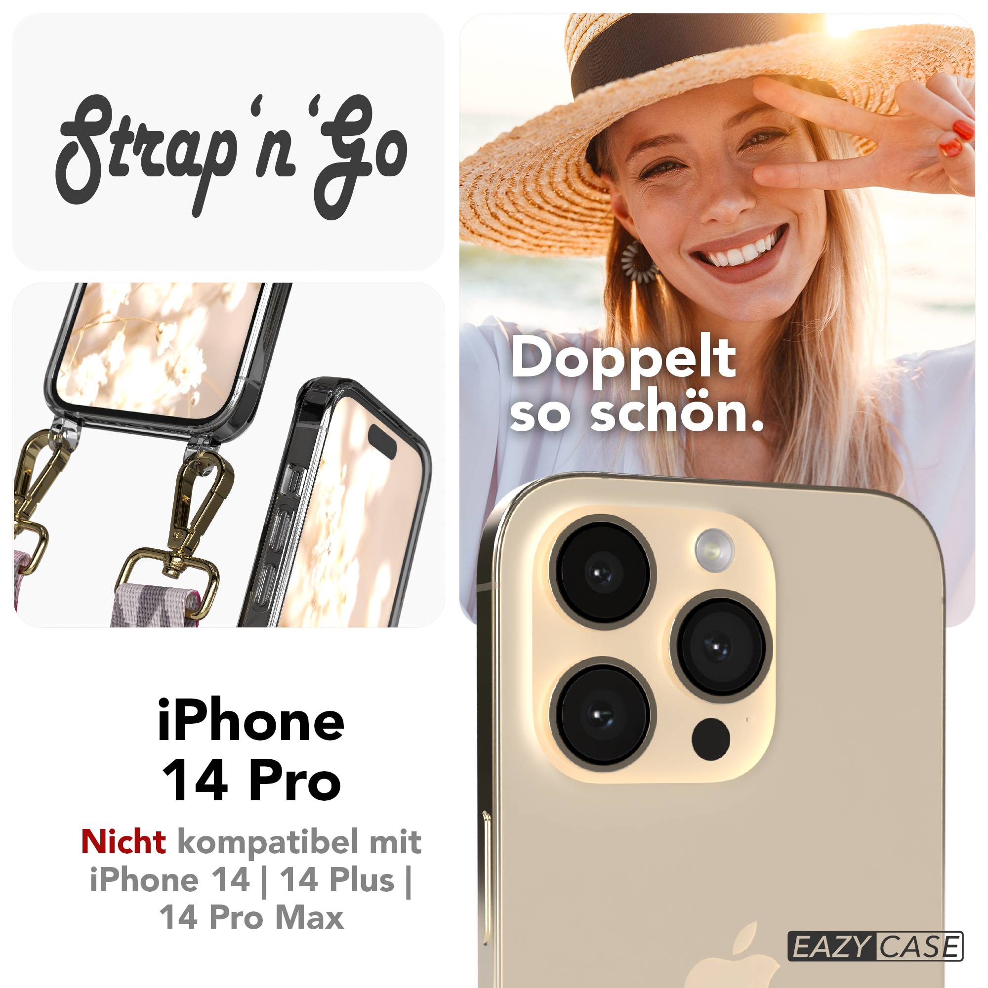 iPhone 14 Pro Handykette mit verstellbarem Boho Tragegurt von EAZY CASE