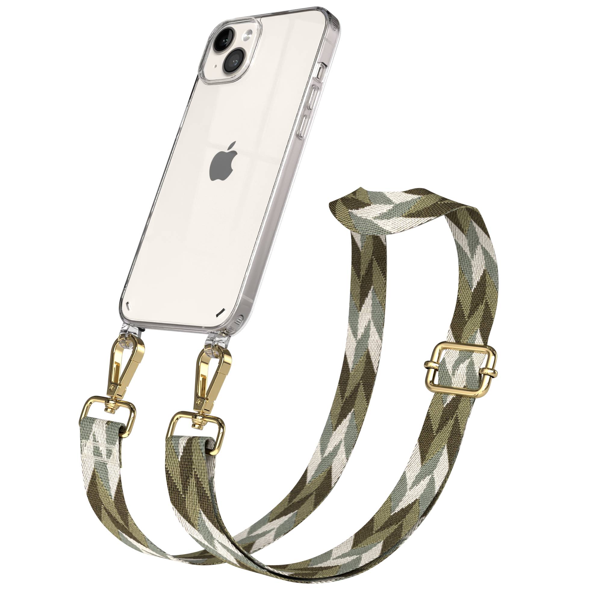 iPhone 14 Plus Handykette mit Boho Band verstellbarer Trageriemen