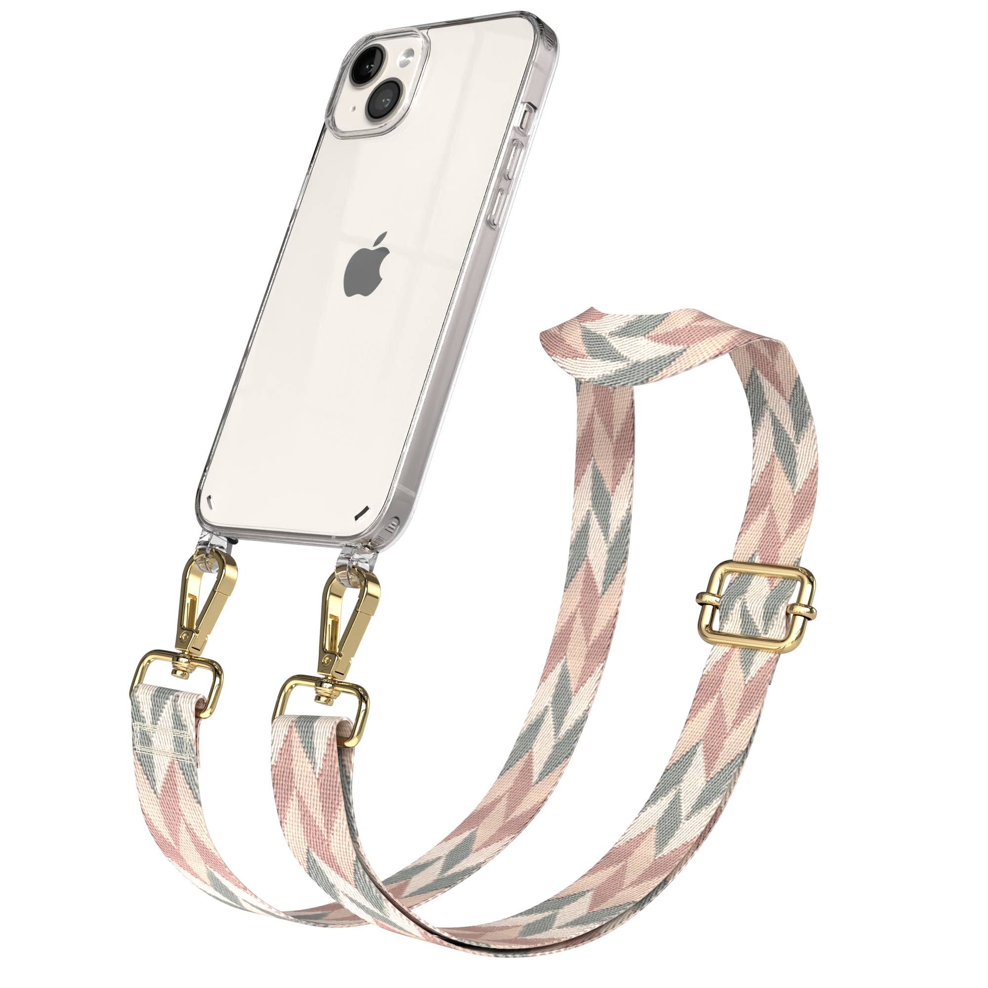 iPhone 14 Plus Handykette mit Boho Band verstellbarer Trageriemen