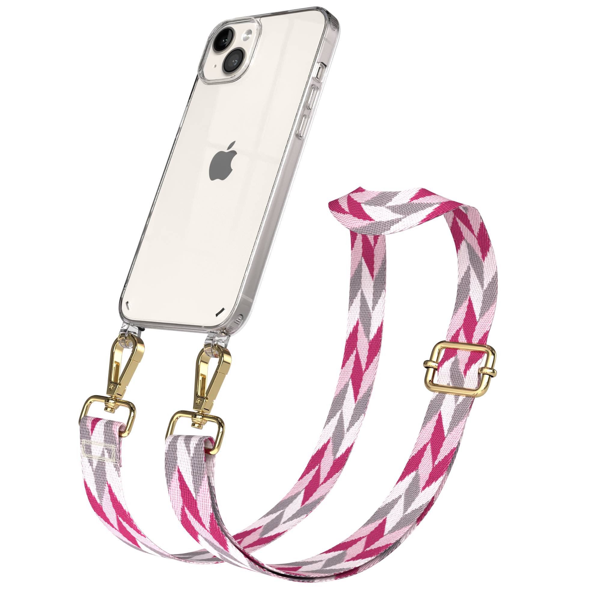 iPhone 14 Plus Handykette mit Boho Band verstellbarer Trageriemen