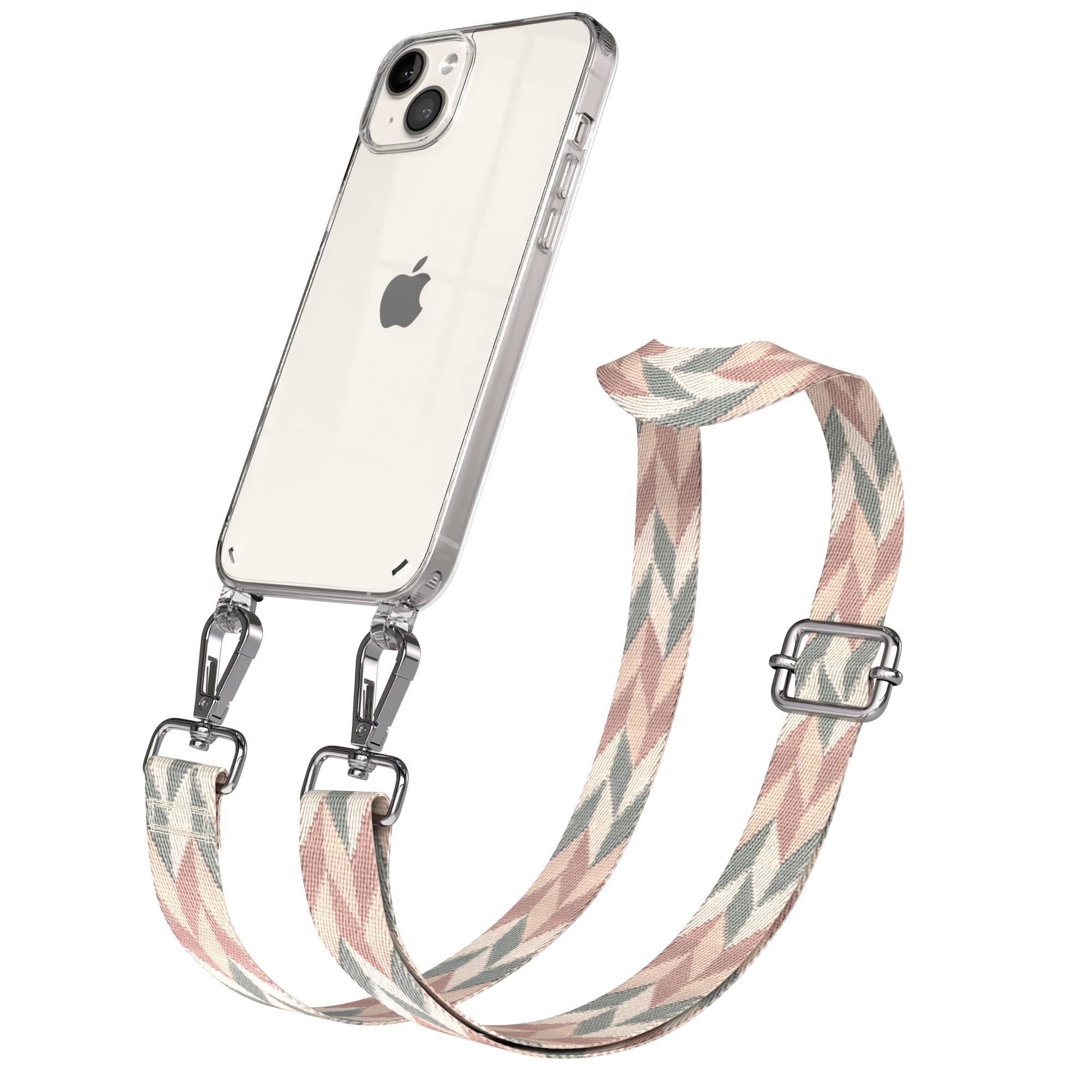 iPhone 14 Plus Handykette mit Boho Band verstellbarer Trageriemen