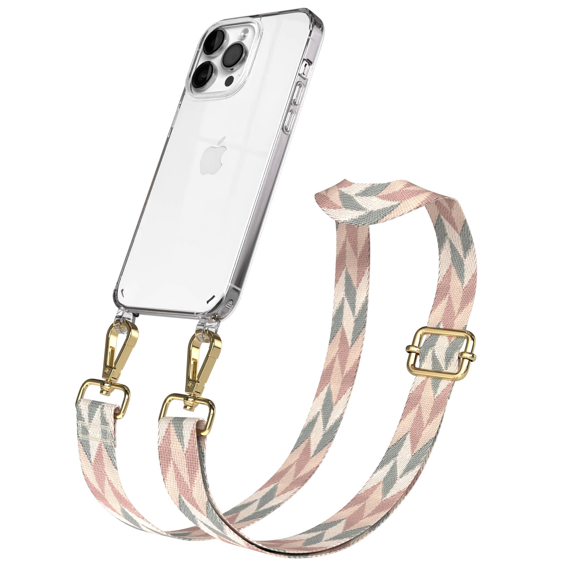 iPhone 14 Pro Max Handykette mit Boho Band verstellbar