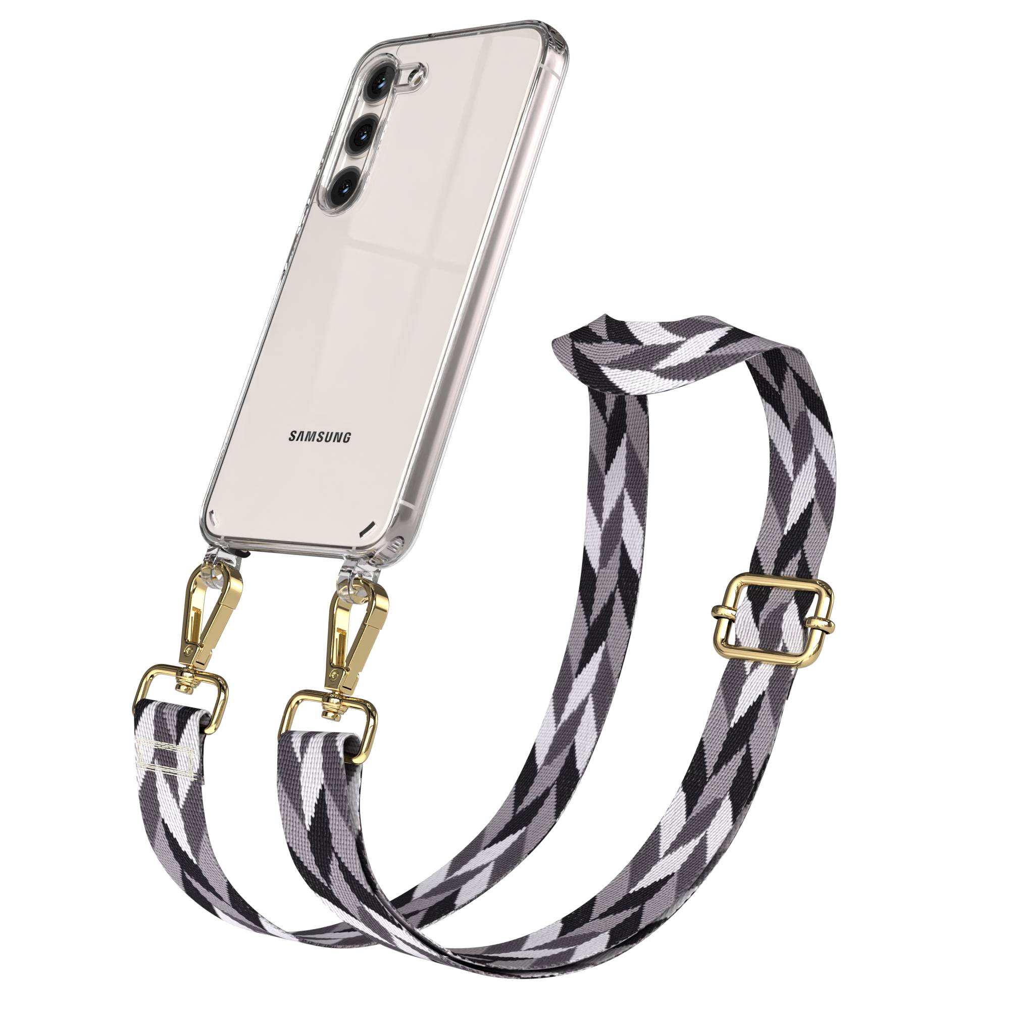 Samsung Galaxy S23 Handykette mit Boho Band und verstellbarem Riemen