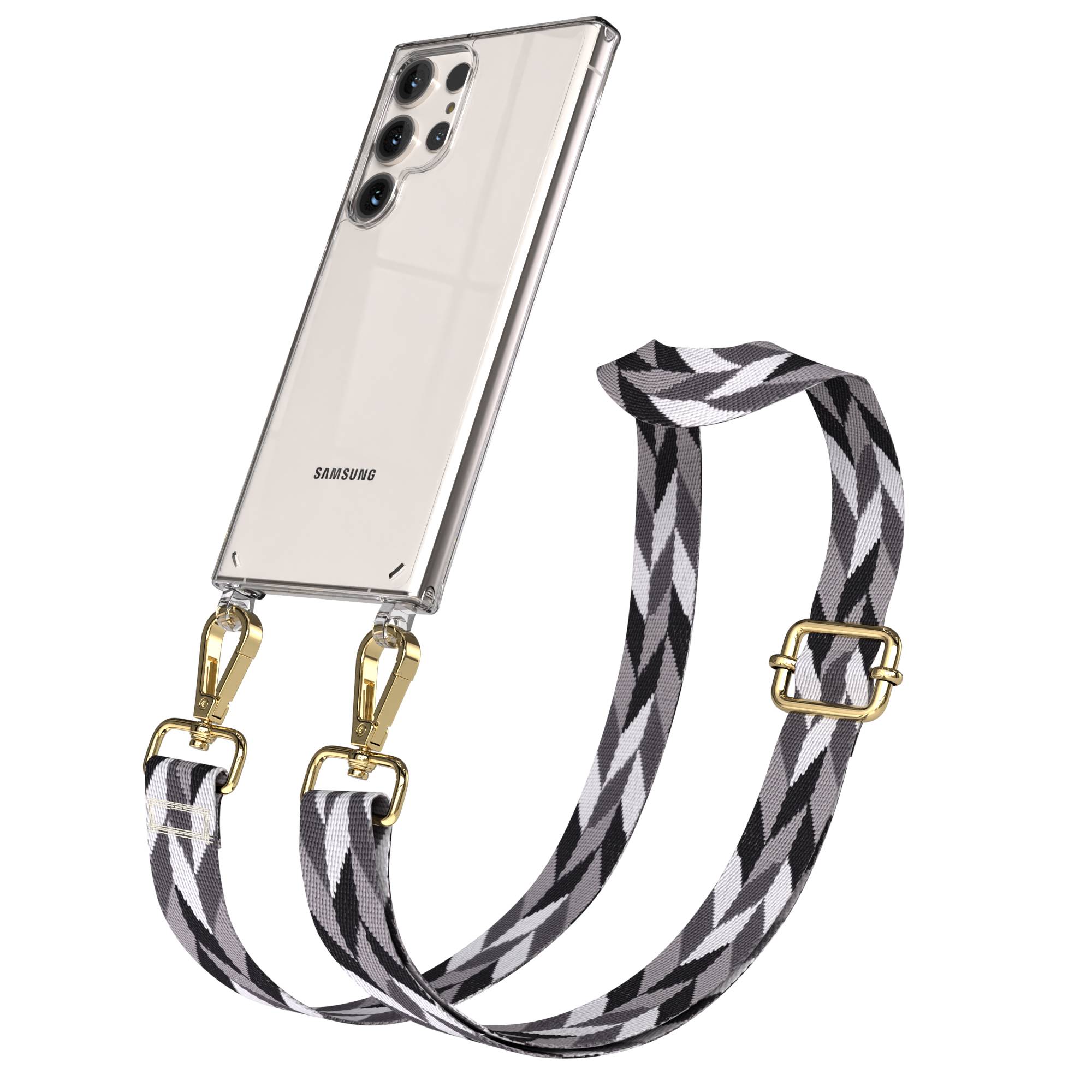 Samsung Galaxy S23 Ultra Handykette mit Boho Band verstellbar