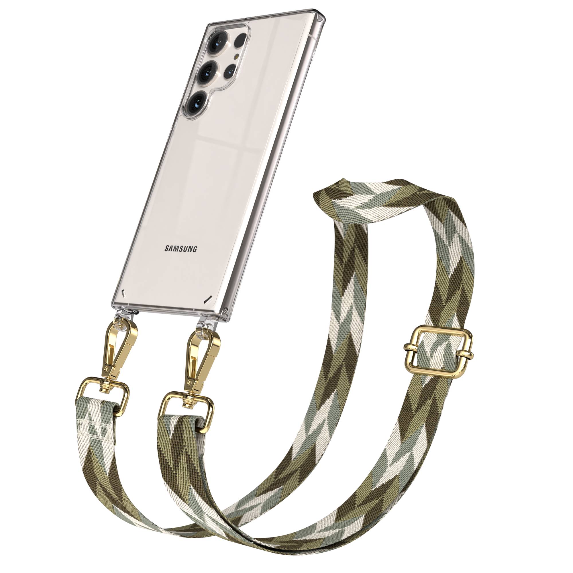 Samsung Galaxy S23 Ultra Handykette mit Boho Band verstellbar