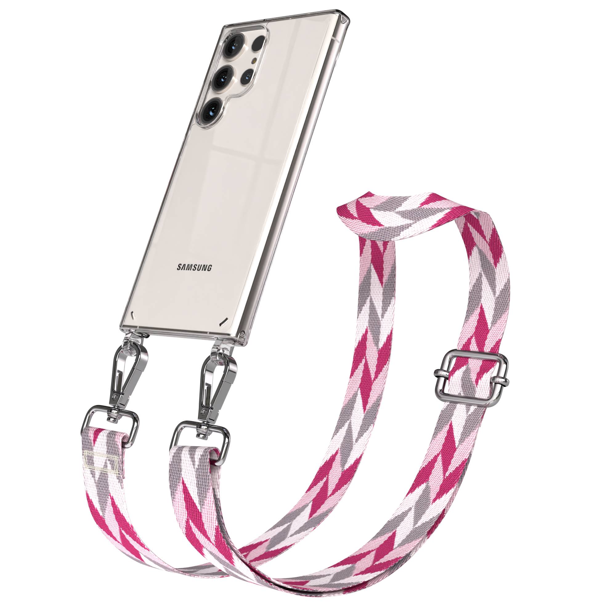 Samsung Galaxy S23 Ultra Handykette mit Boho Band verstellbar