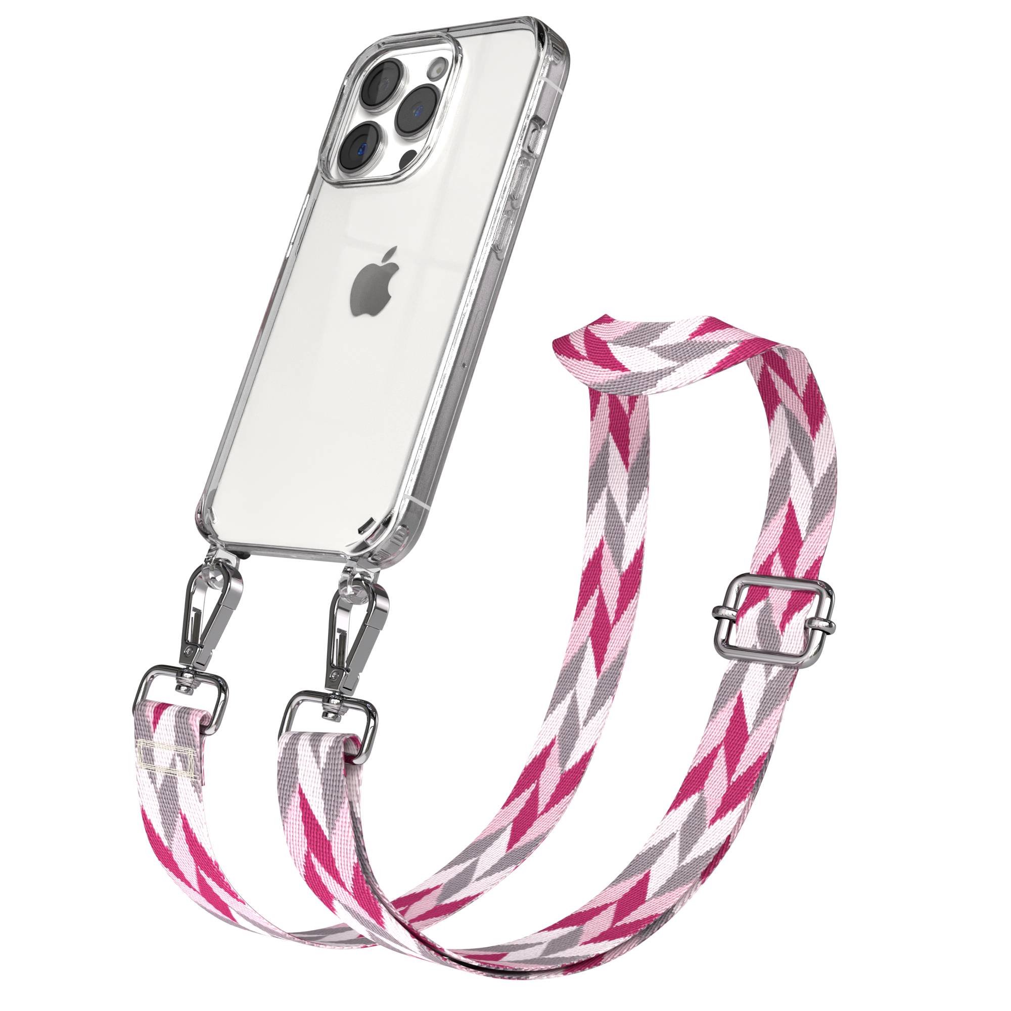 iPhone 15 Pro Handykette mit verstellbarem Trageriemen Boho Design