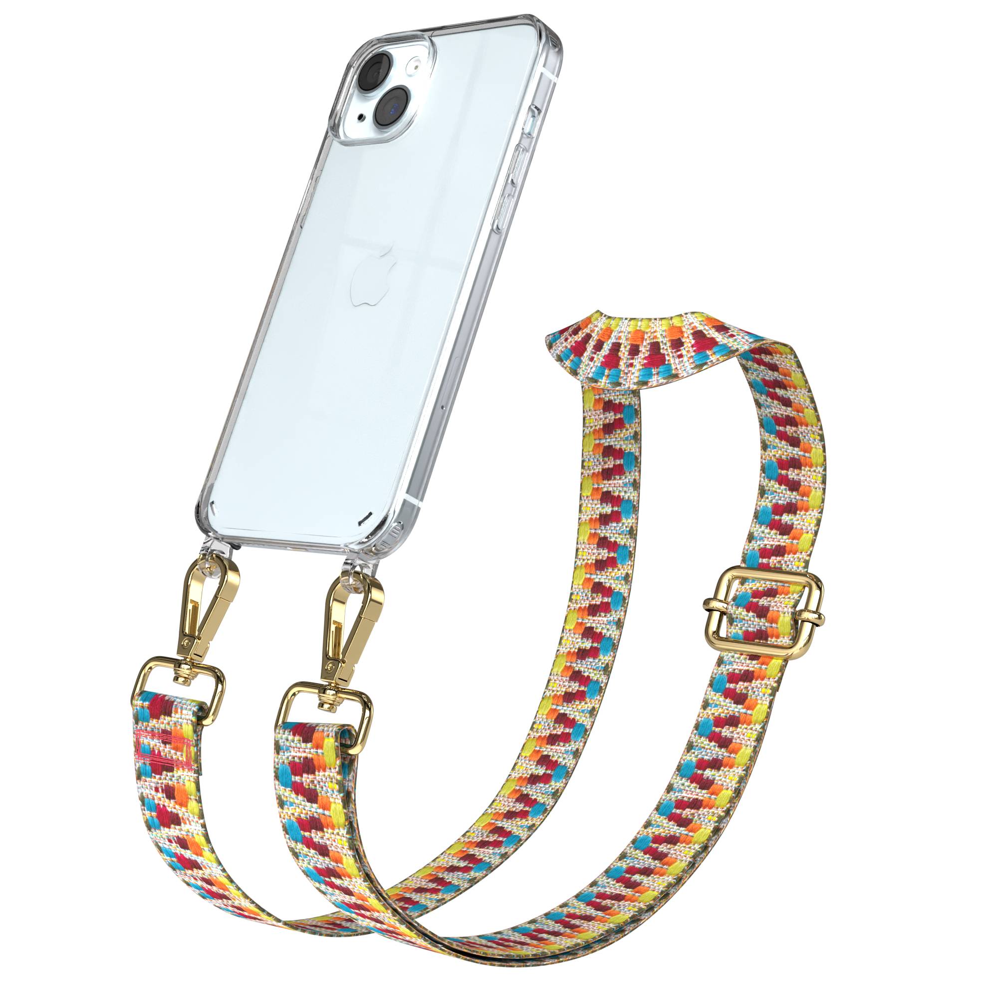 iPhone 15 Plus Handykette verstellbar mit Boho Band Design EAZY CASE