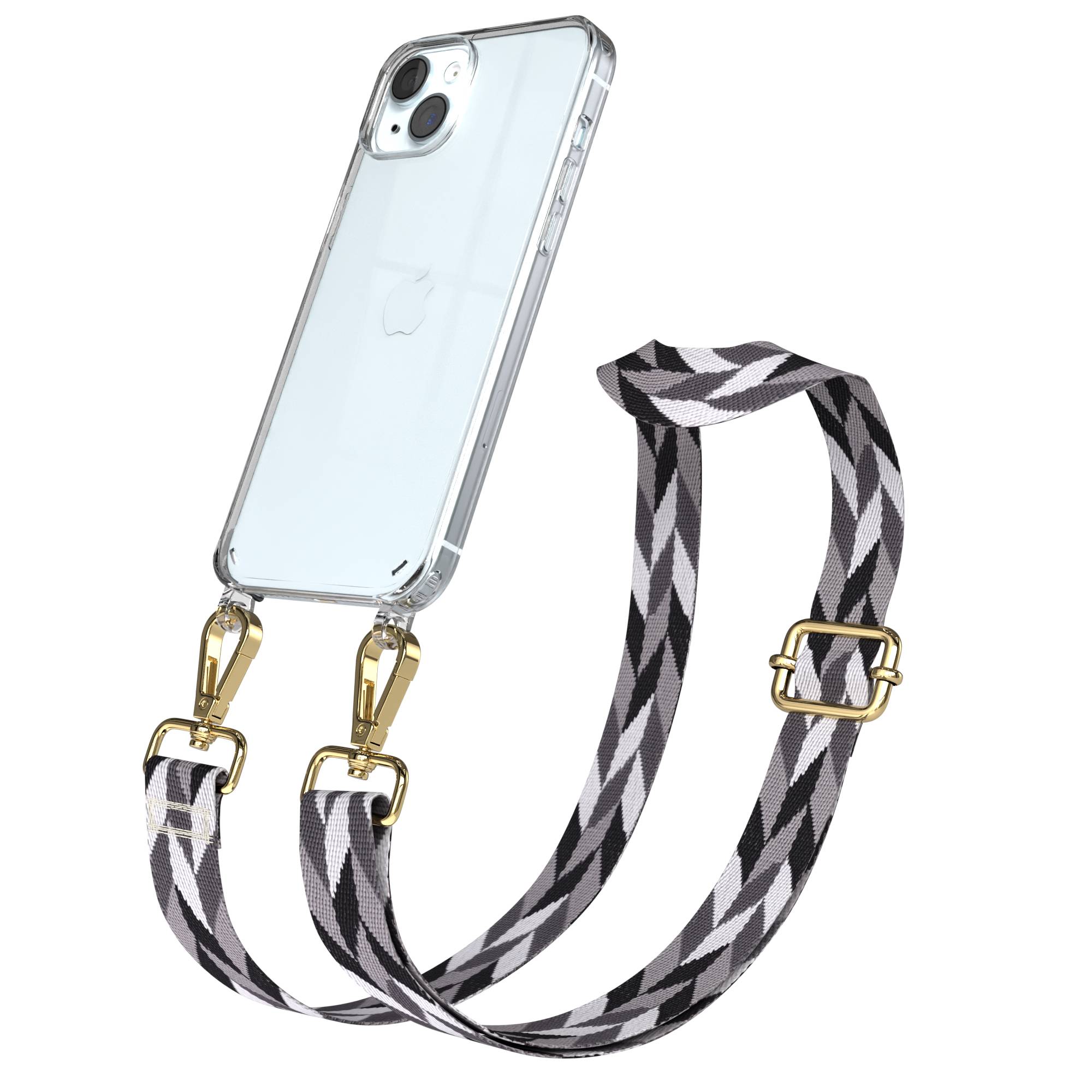 iPhone 15 Plus Handykette verstellbar mit Boho Band Design EAZY CASE