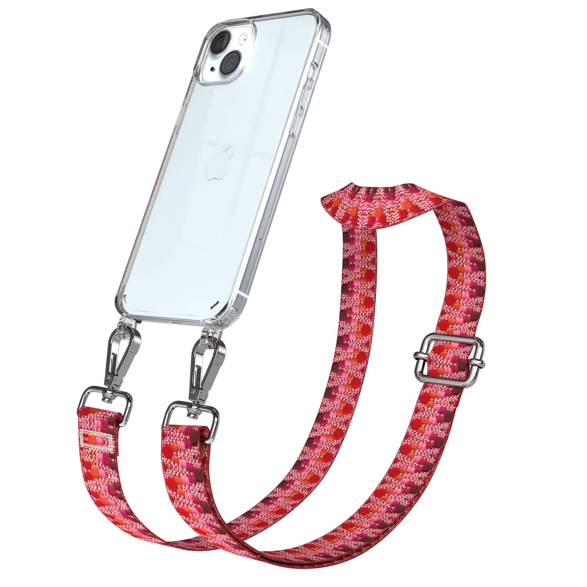 iPhone 15 Plus Handykette verstellbar mit Boho Band Design EAZY CASE
