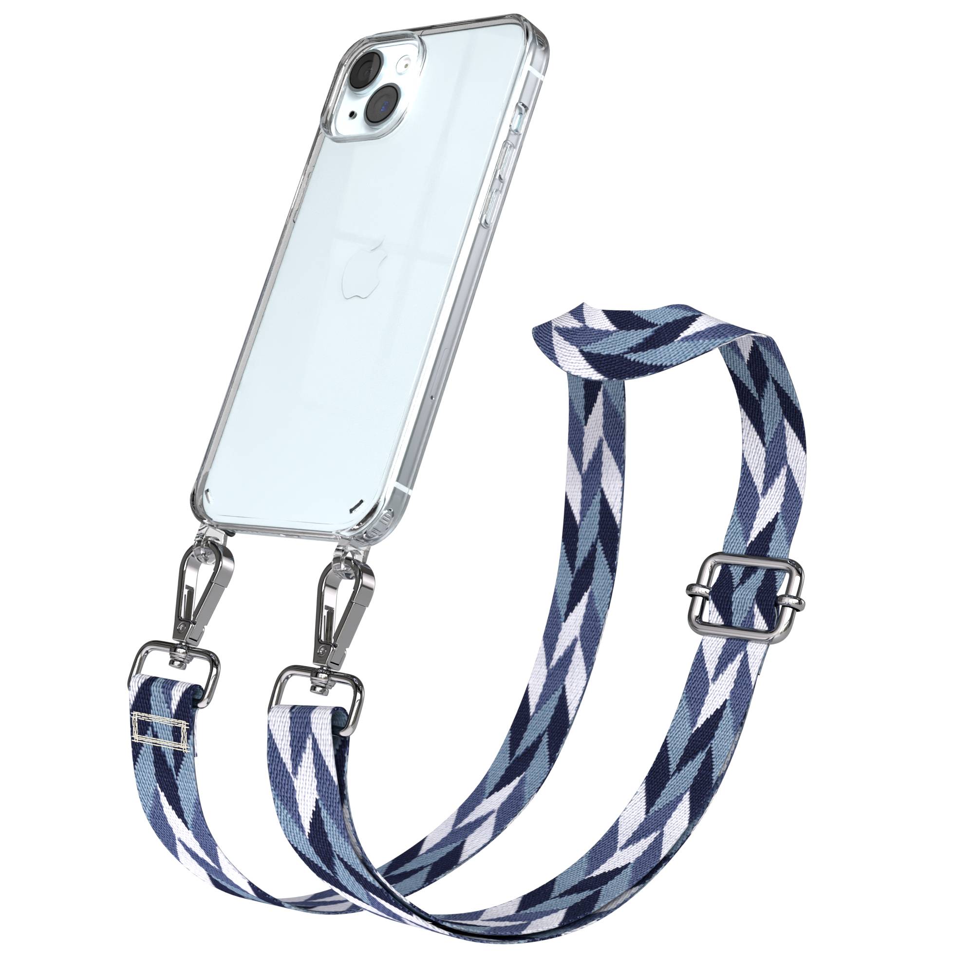 iPhone 15 Plus Handykette verstellbar mit Boho Band Design EAZY CASE