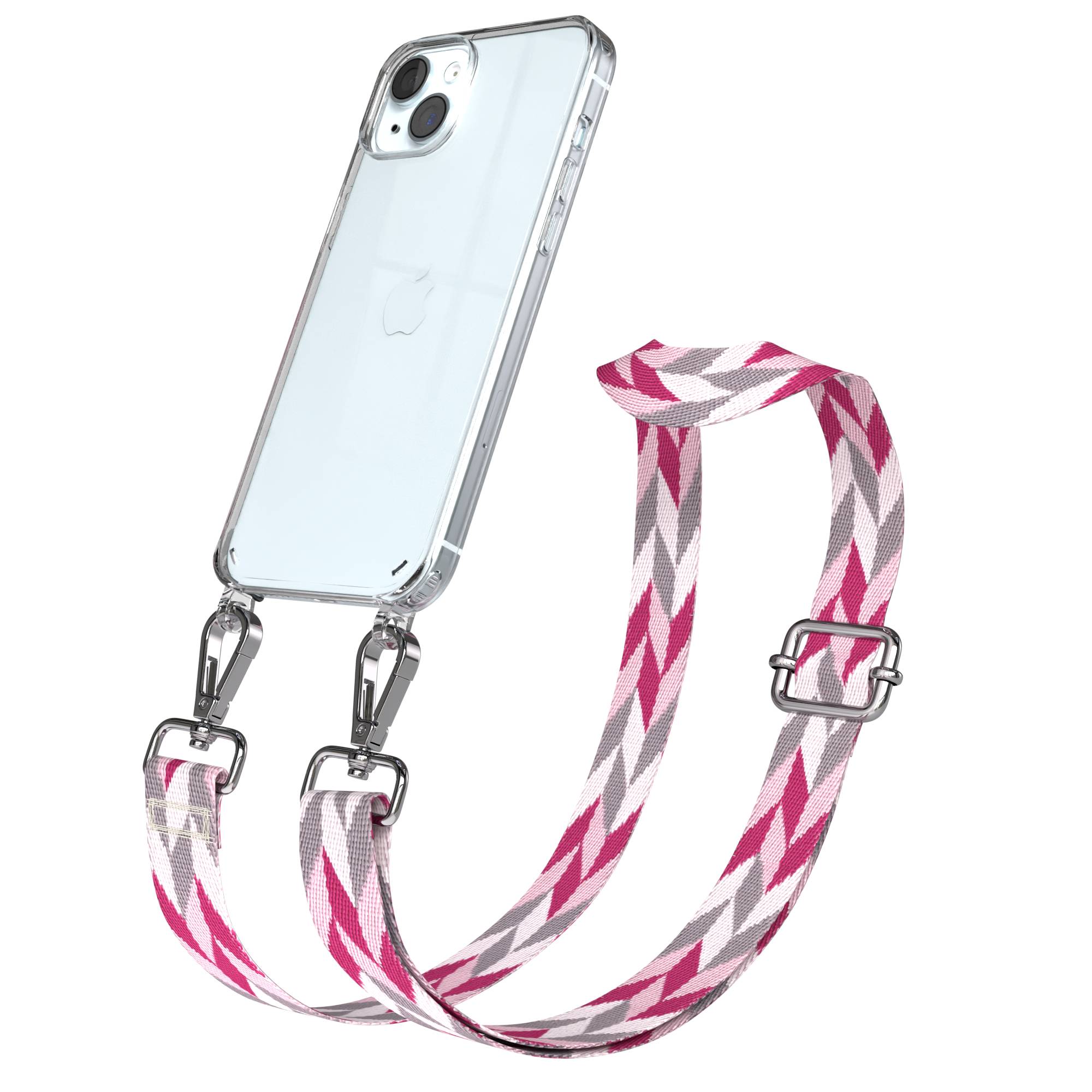 iPhone 15 Plus Handykette verstellbar mit Boho Band Design EAZY CASE