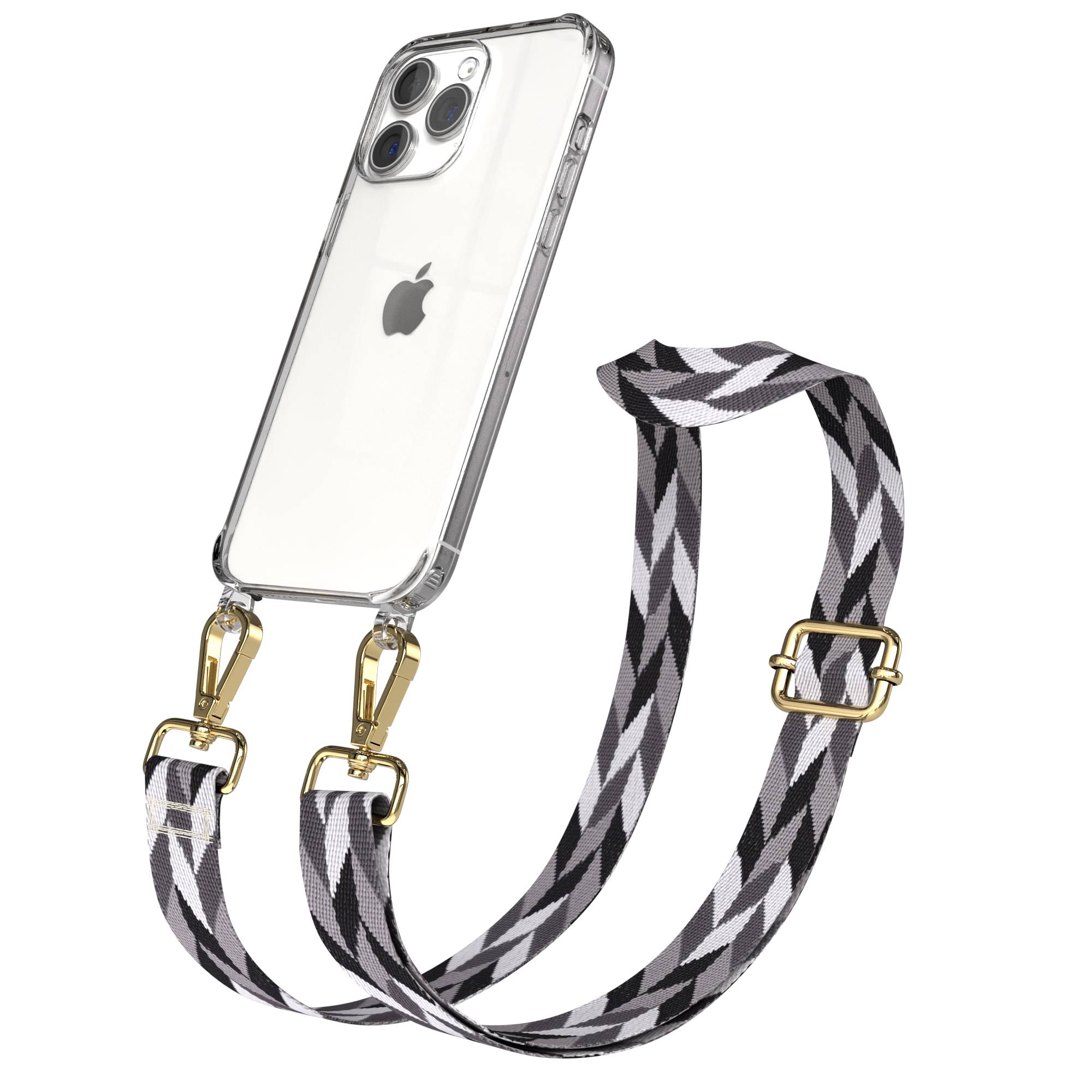 iPhone 15 Pro Max Handykette mit verstellbarem Boho Band Set