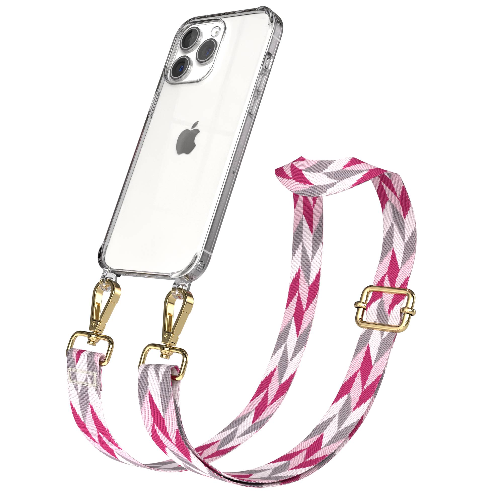 iPhone 15 Pro Max Handykette mit verstellbarem Boho Band Set