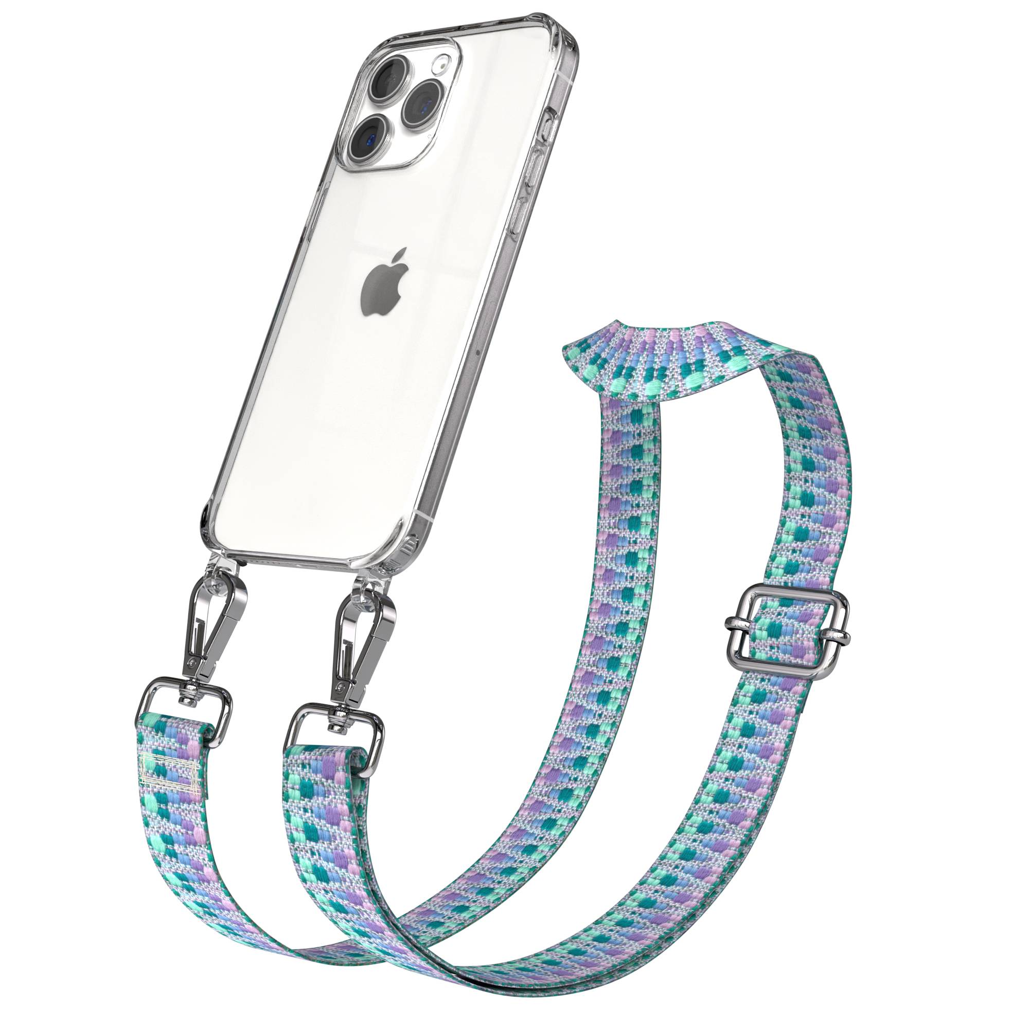 iPhone 15 Pro Max Handykette mit verstellbarem Boho Band Set