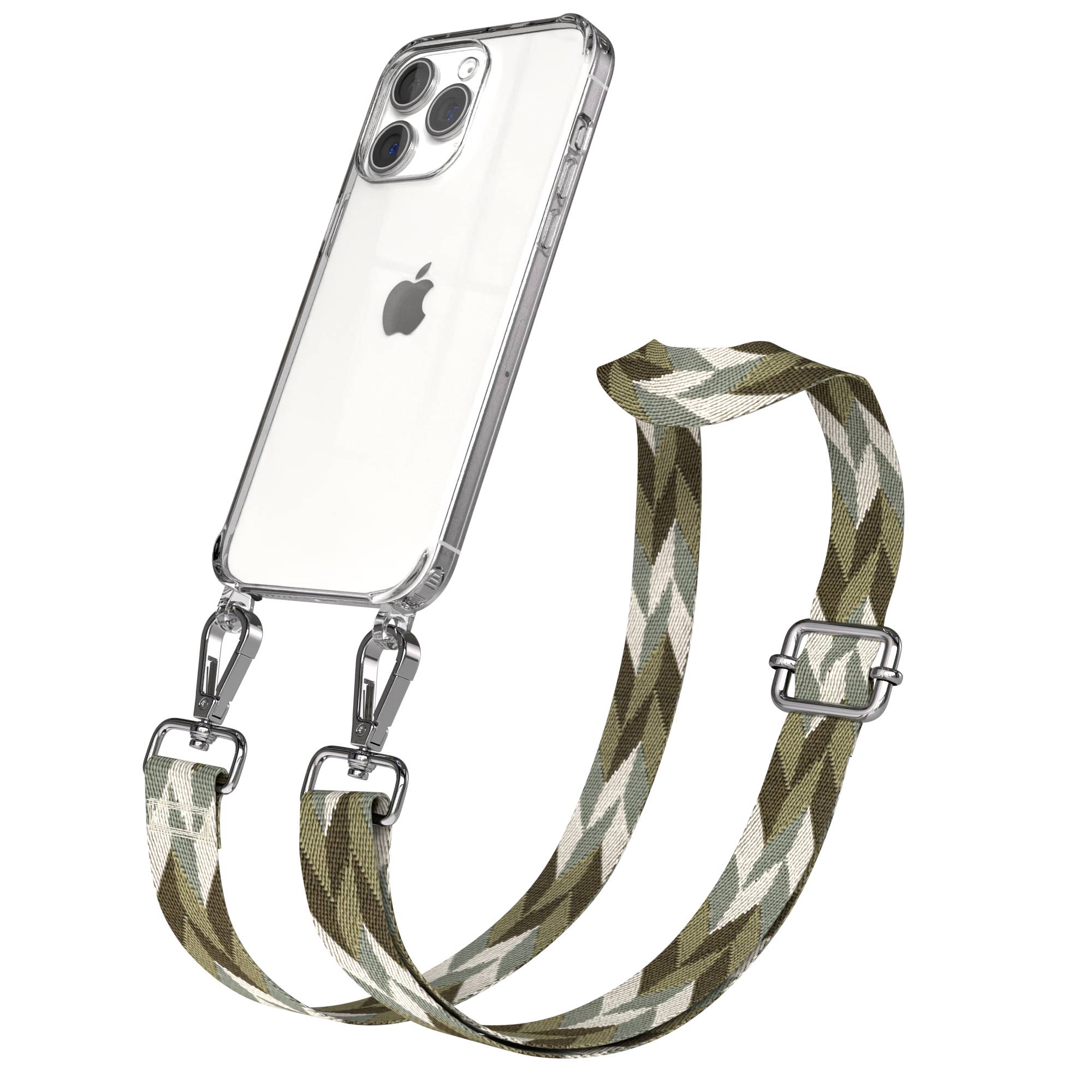 iPhone 15 Pro Max Handykette mit verstellbarem Boho Band Set