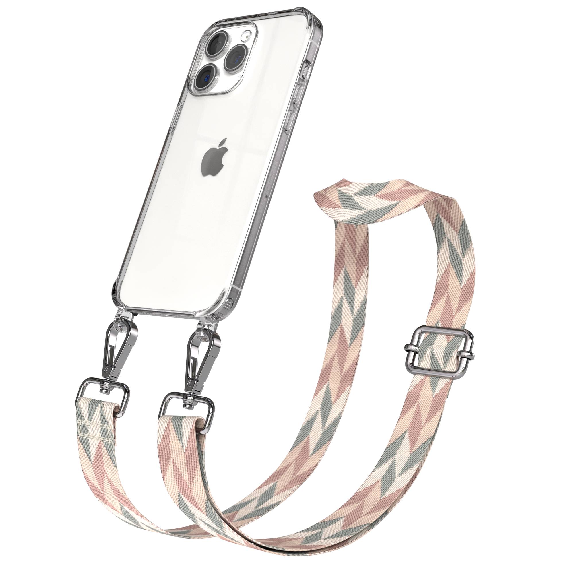 iPhone 15 Pro Max Handykette mit verstellbarem Boho Band Set