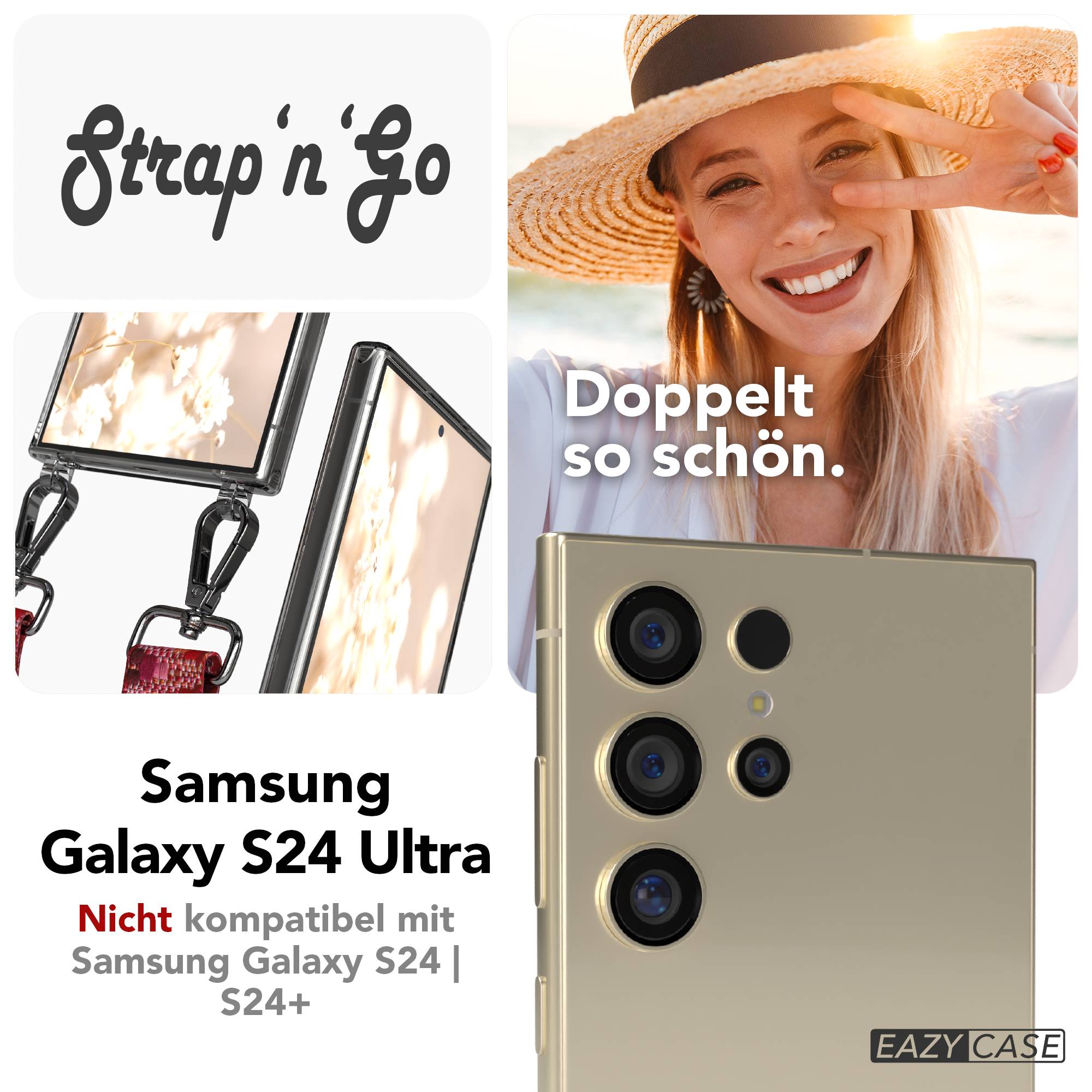 Samsung Galaxy S24 Ultra Handykette mit Boho Band zum Umhängen