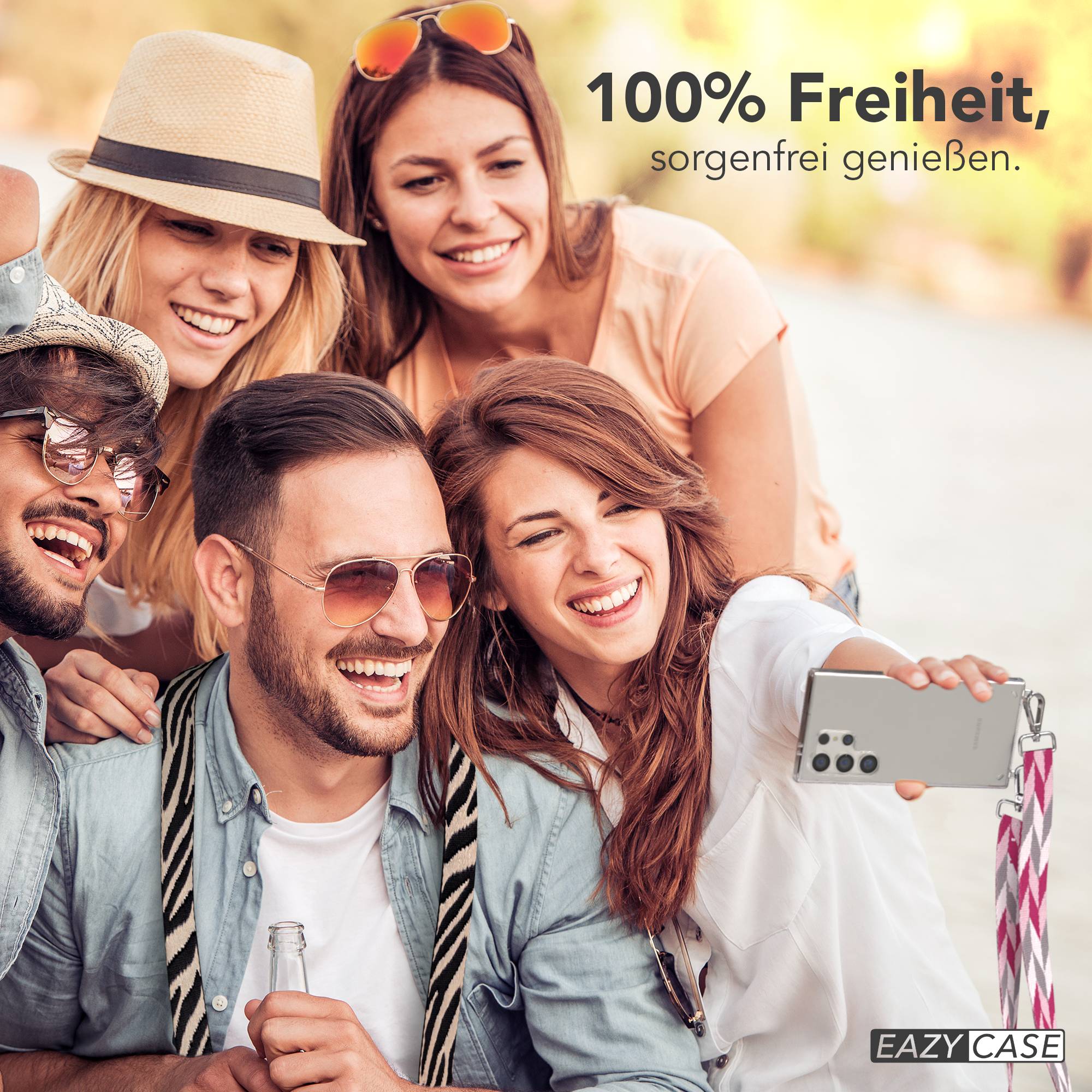 Samsung Galaxy S24 Ultra Handykette mit Boho Band zum Umhängen