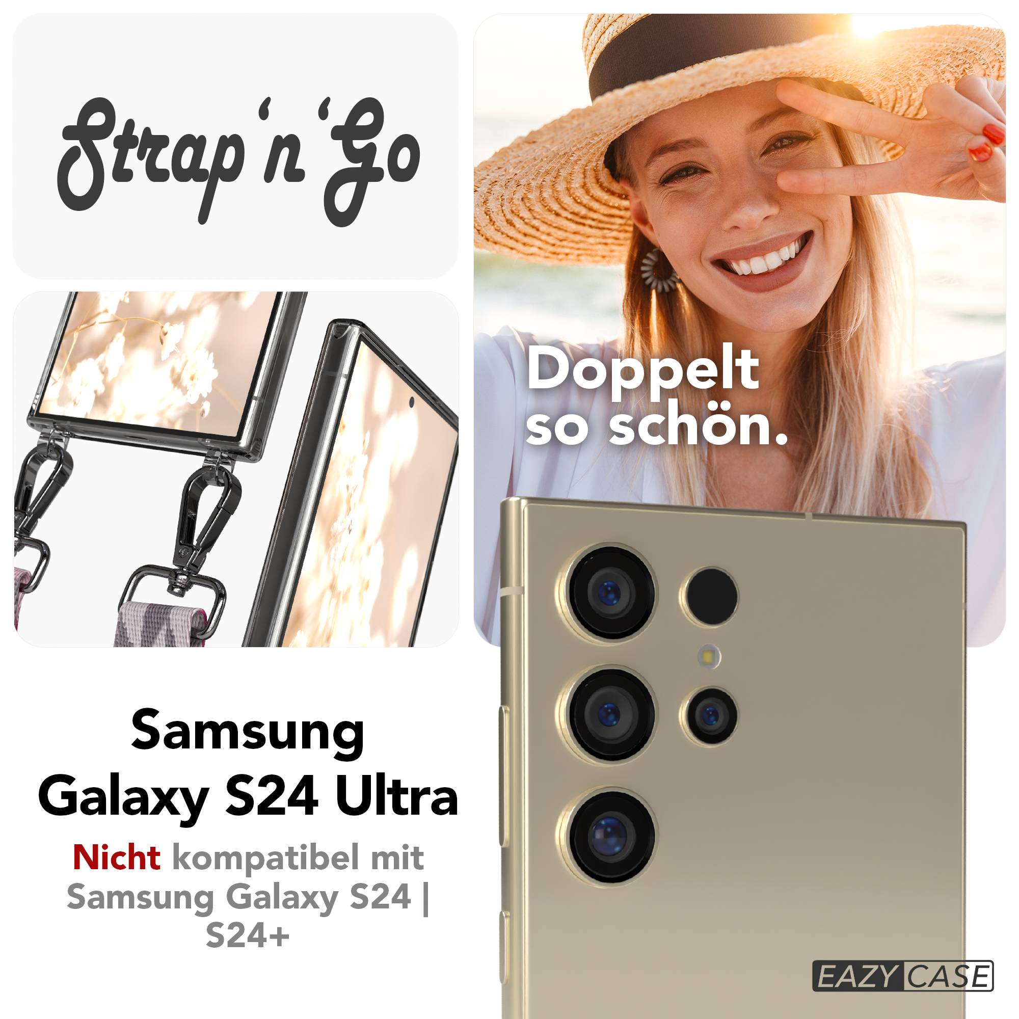 Samsung Galaxy S24 Ultra Handykette mit Boho Band zum Umhängen