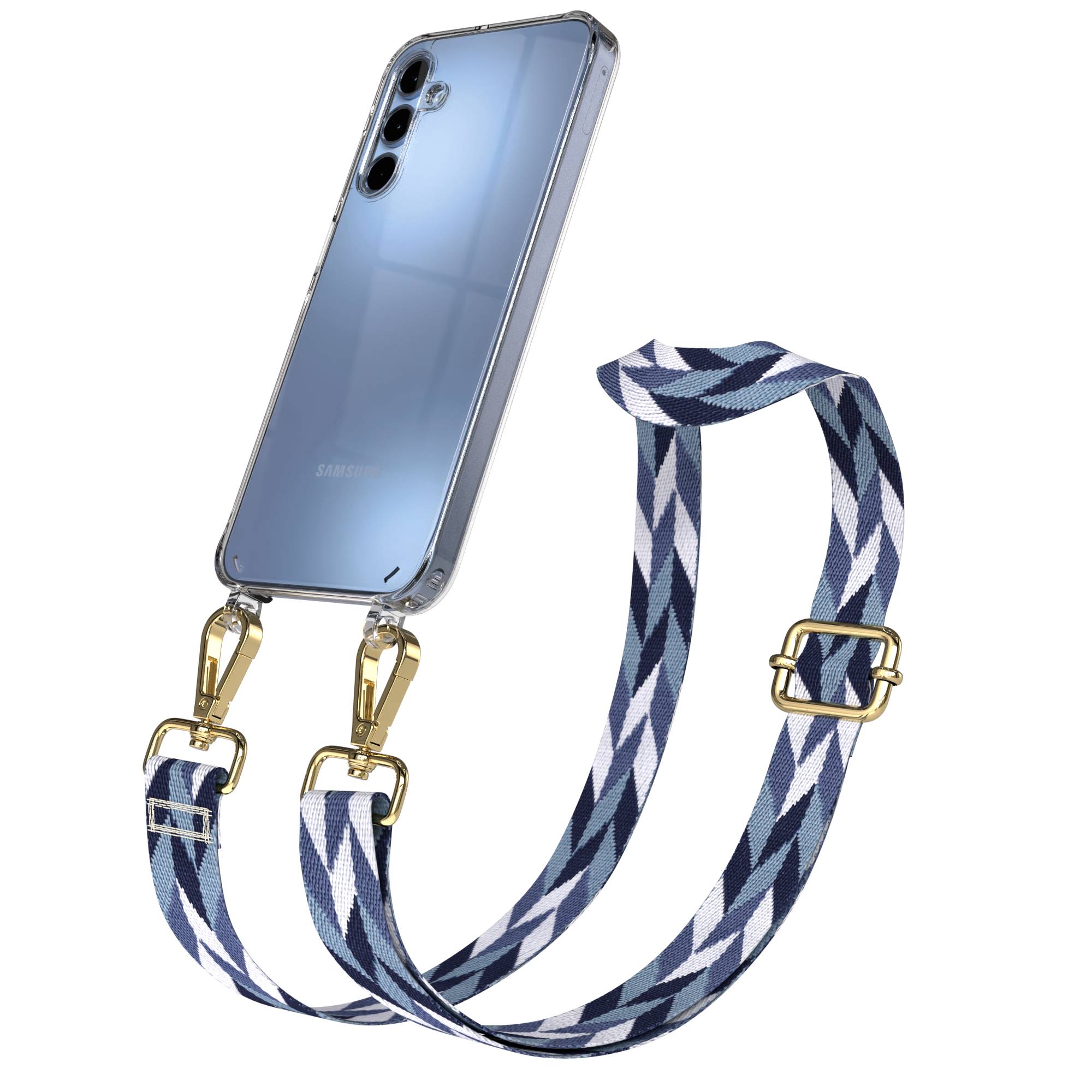 Samsung Galaxy A15 Handykette mit verstellbarem Boho Band zum Umhängen