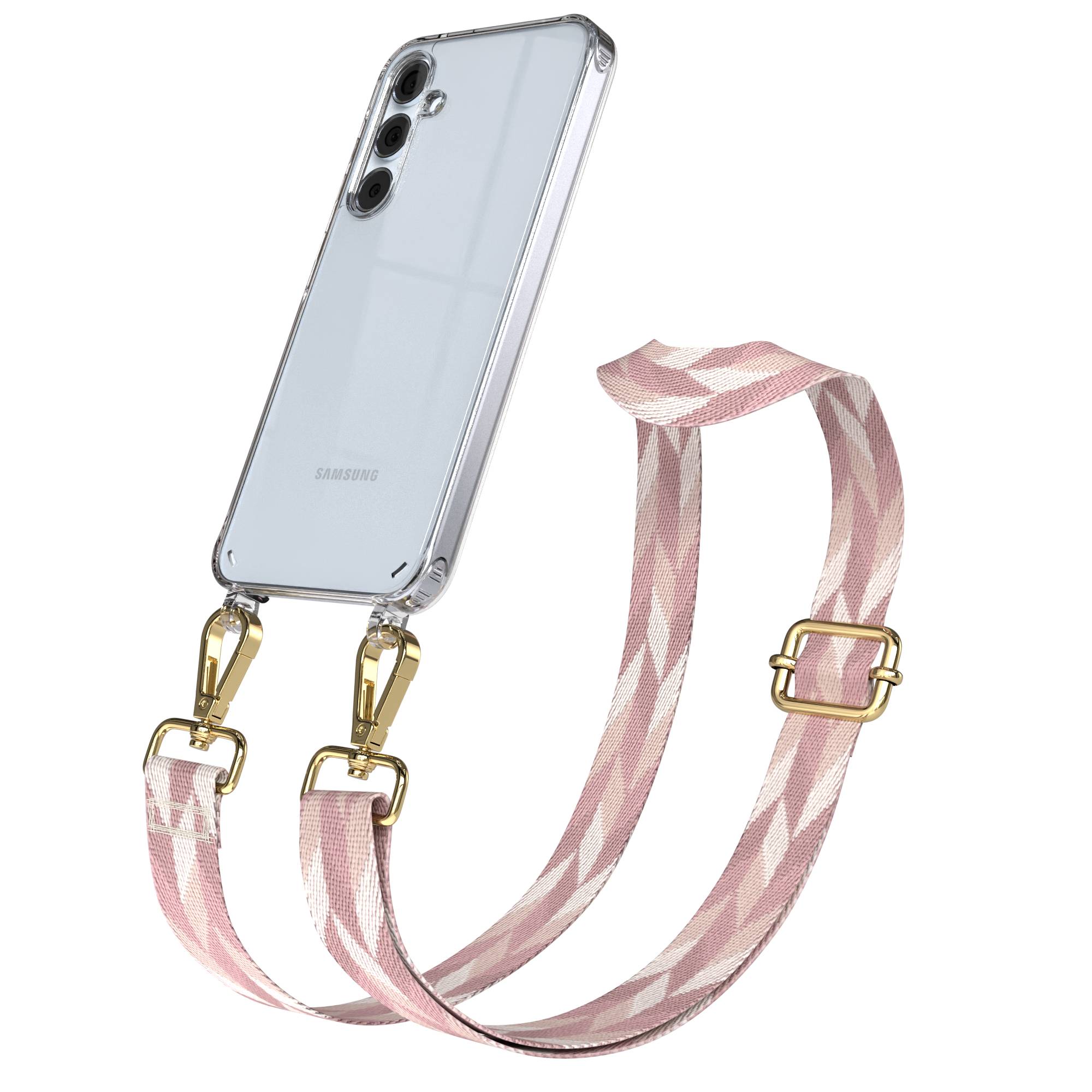 Samsung Galaxy A35 Handykette mit verstellbarem Boho Band zum Umhängen