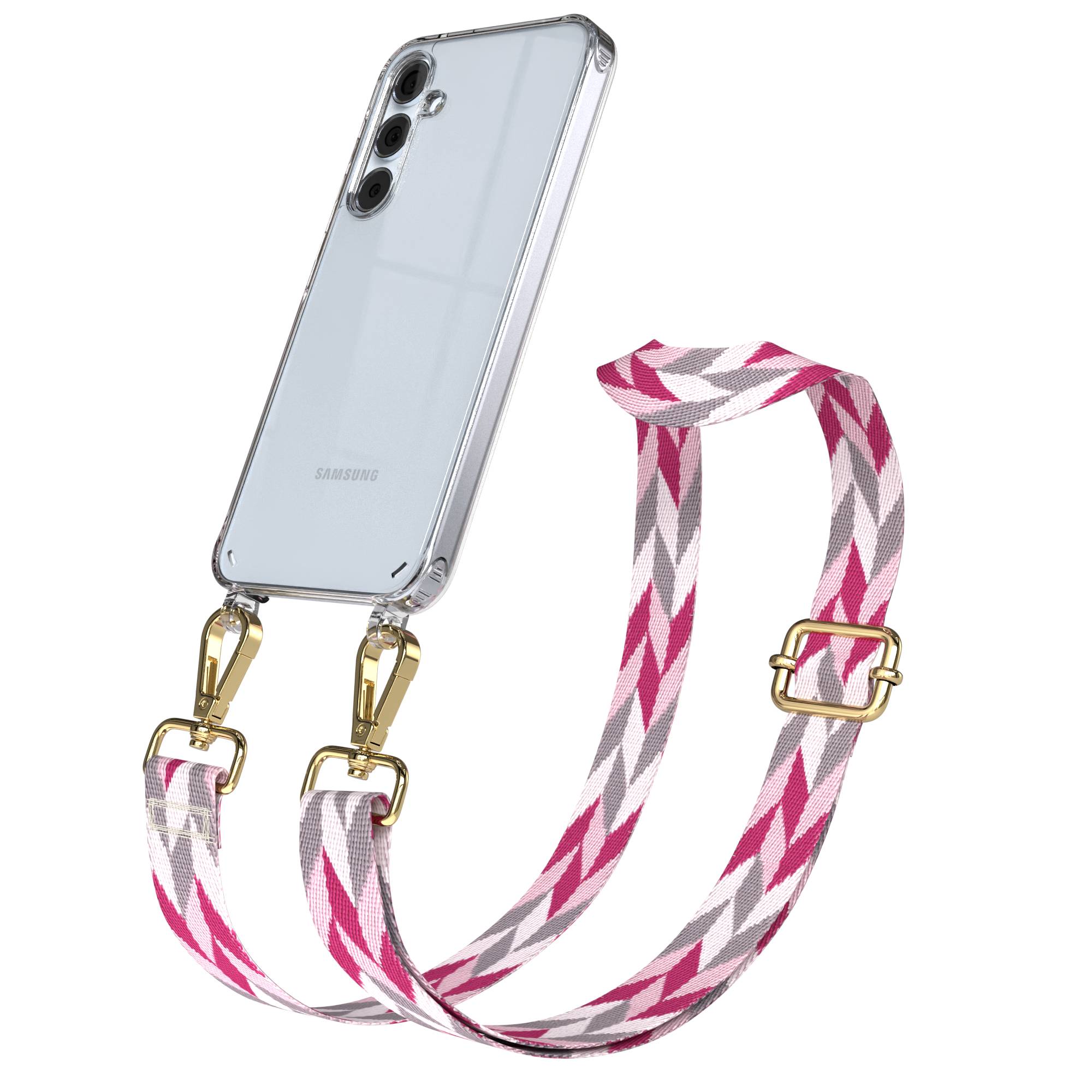 Samsung Galaxy A35 Handykette mit verstellbarem Boho Band zum Umhängen
