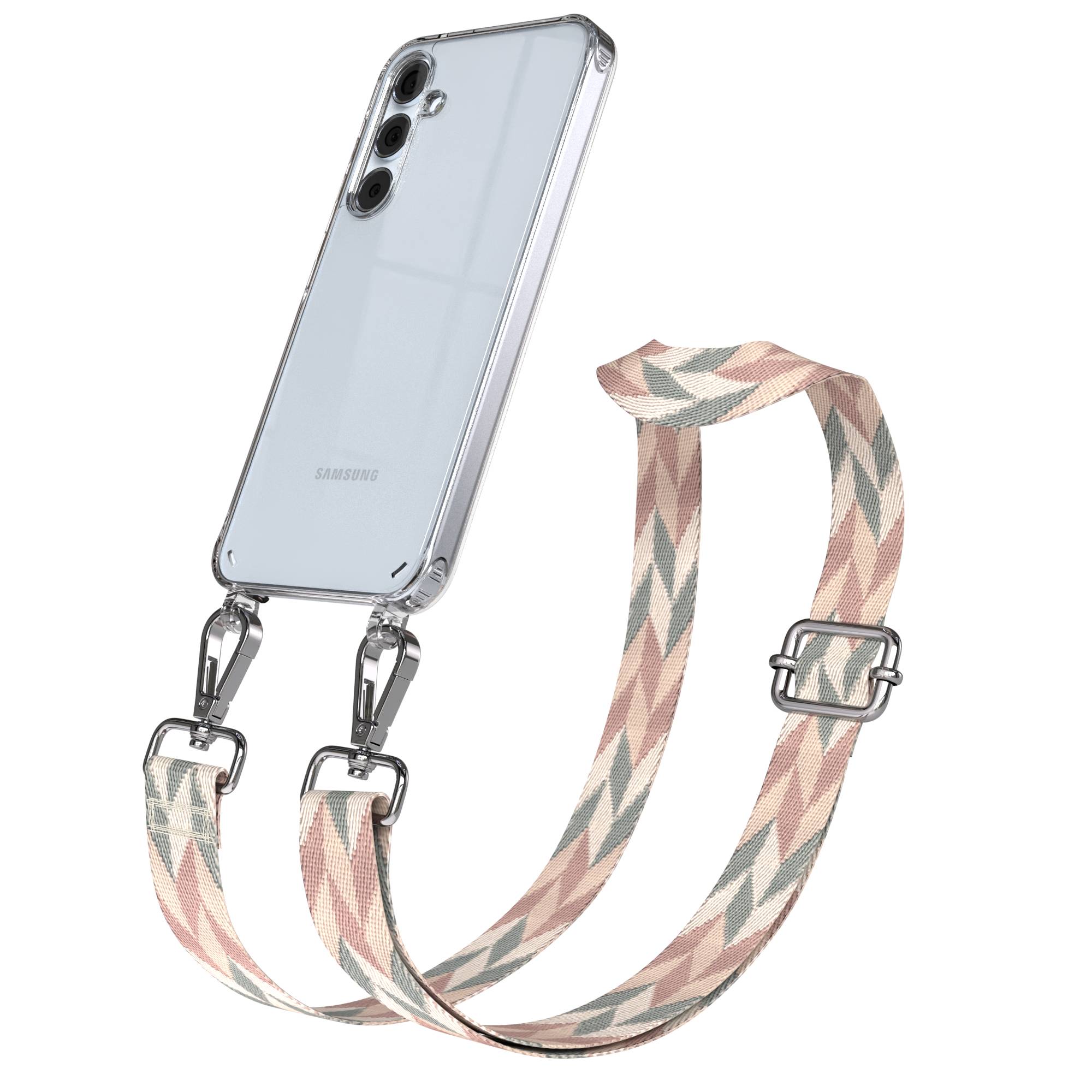 Samsung Galaxy A35 Handykette mit verstellbarem Boho Band zum Umhängen