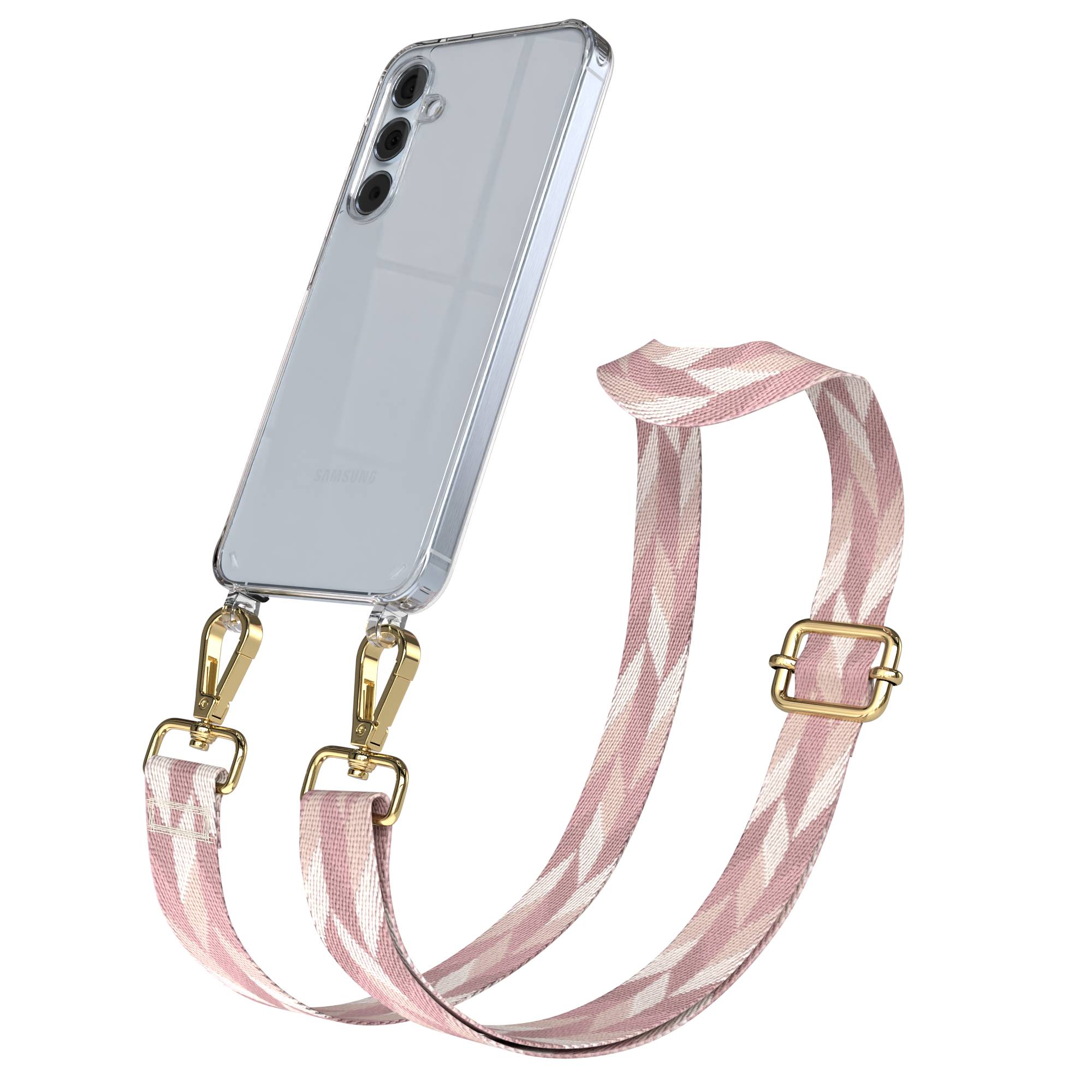 Samsung Galaxy A55 Handykette mit Boho Band und verstellbarem Riemen