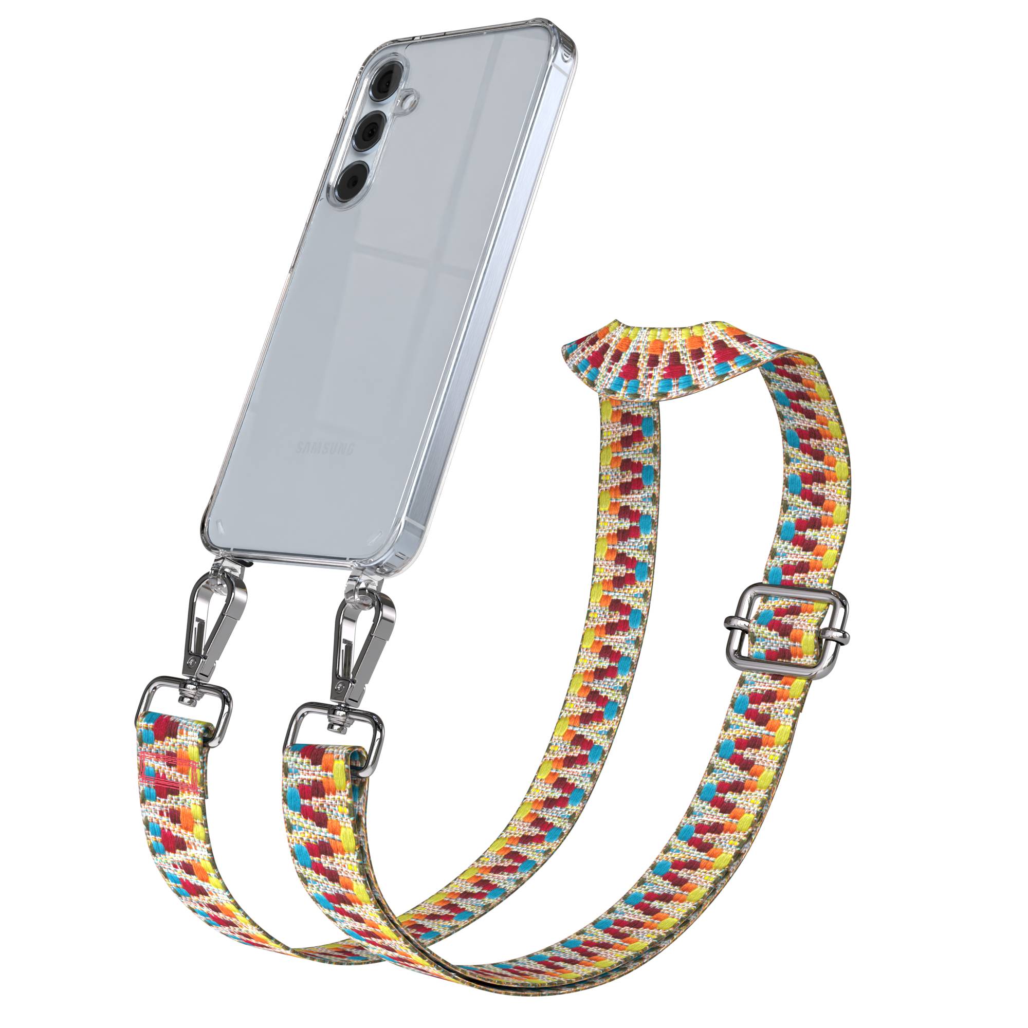 Samsung Galaxy A55 Handykette mit Boho Band und verstellbarem Riemen