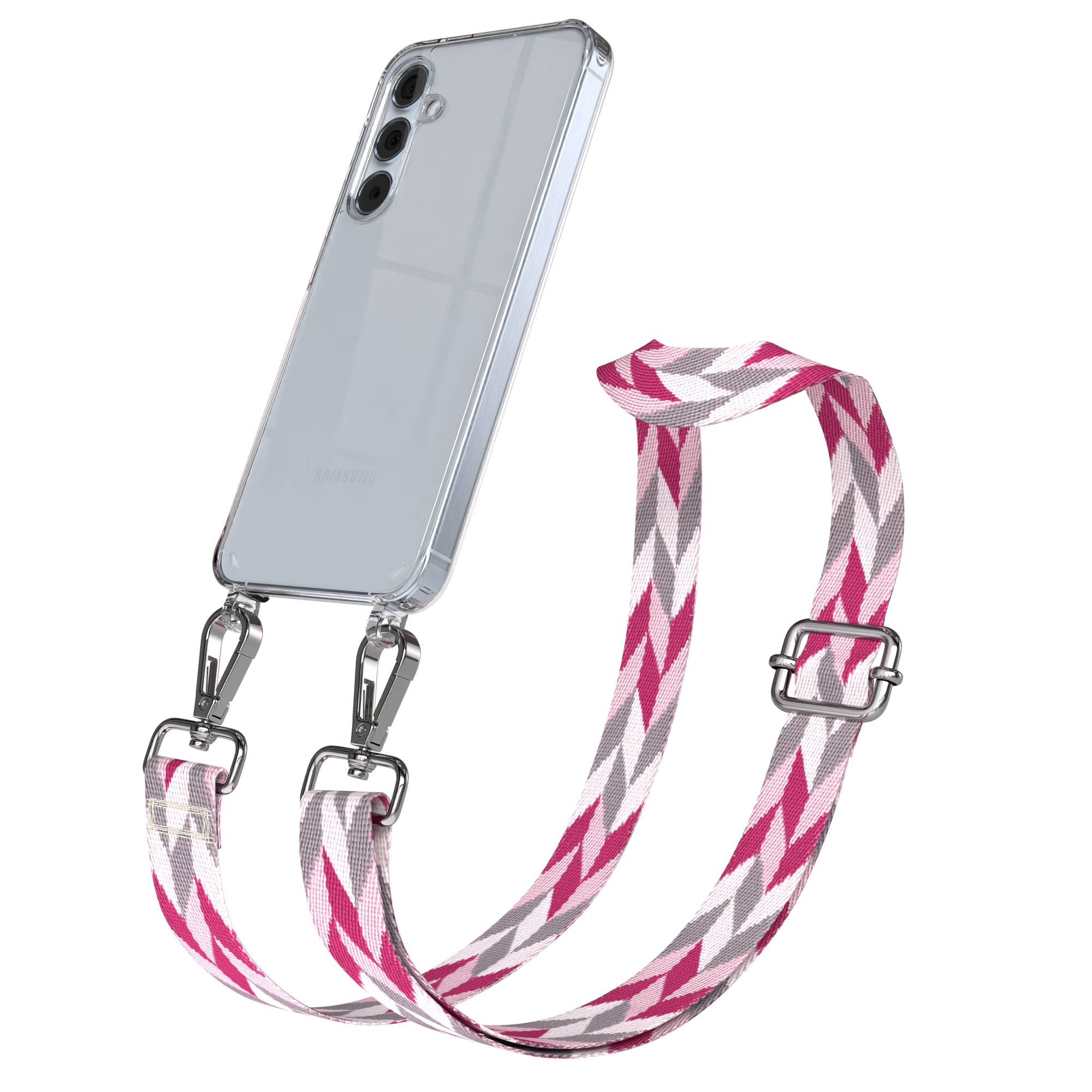 Samsung Galaxy A55 Handykette mit Boho Band und verstellbarem Riemen