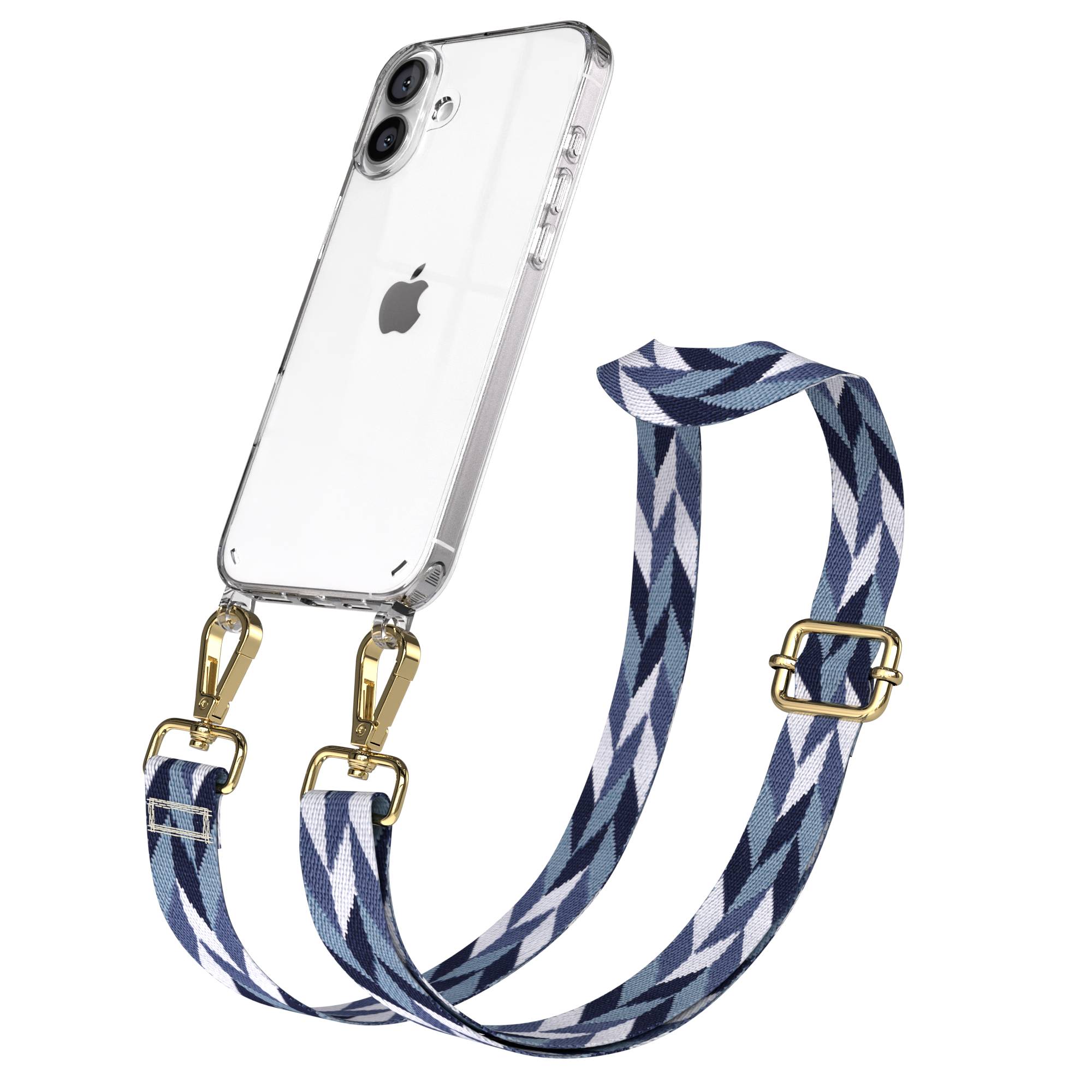 iPhone 16 Plus Handykette mit Boho Band und verstellbarem Trageriemen