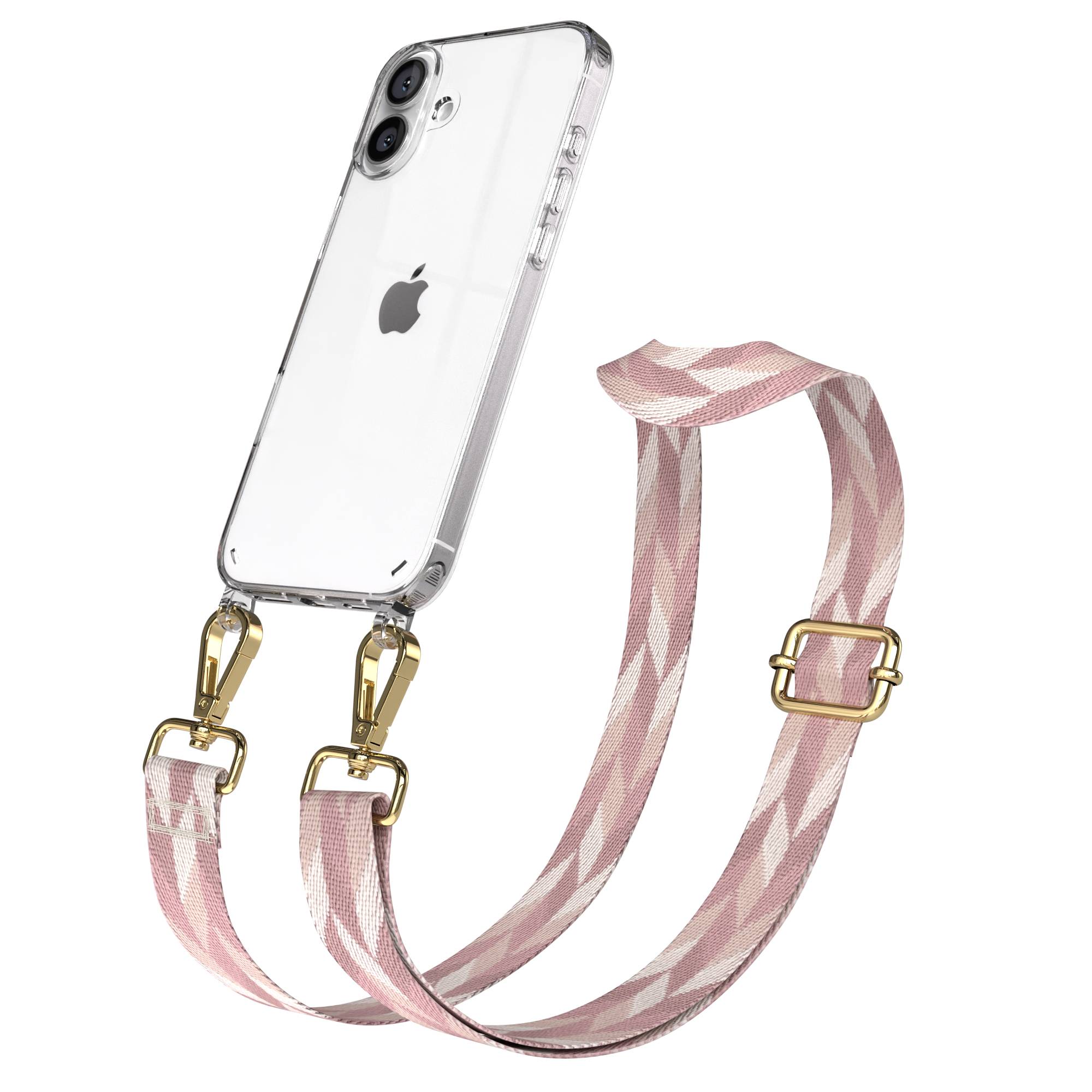 iPhone 16 Plus Handykette mit Boho Band und verstellbarem Trageriemen